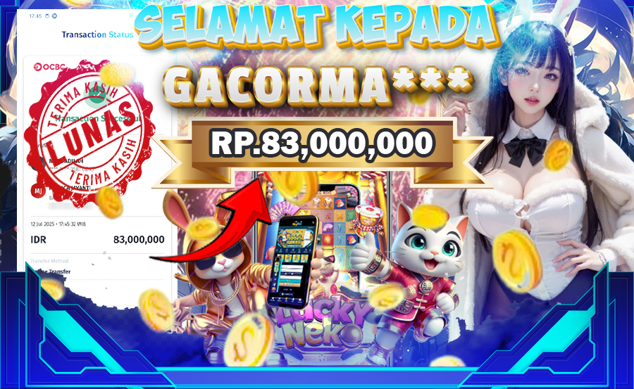 BUKTI MENANG LUCKY NEKO