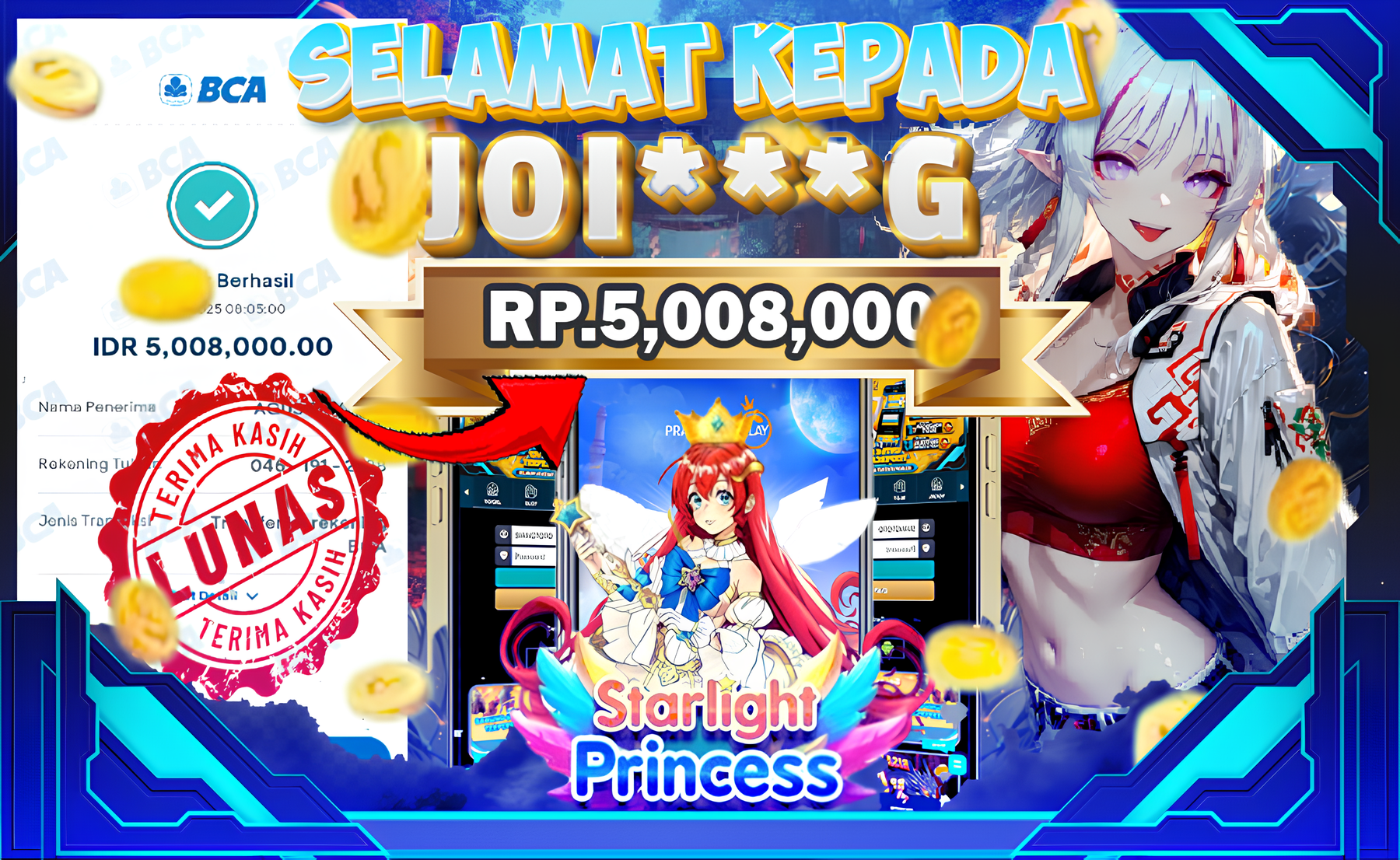 BUKTI JACKPOT STARLIGHT PRINCESS