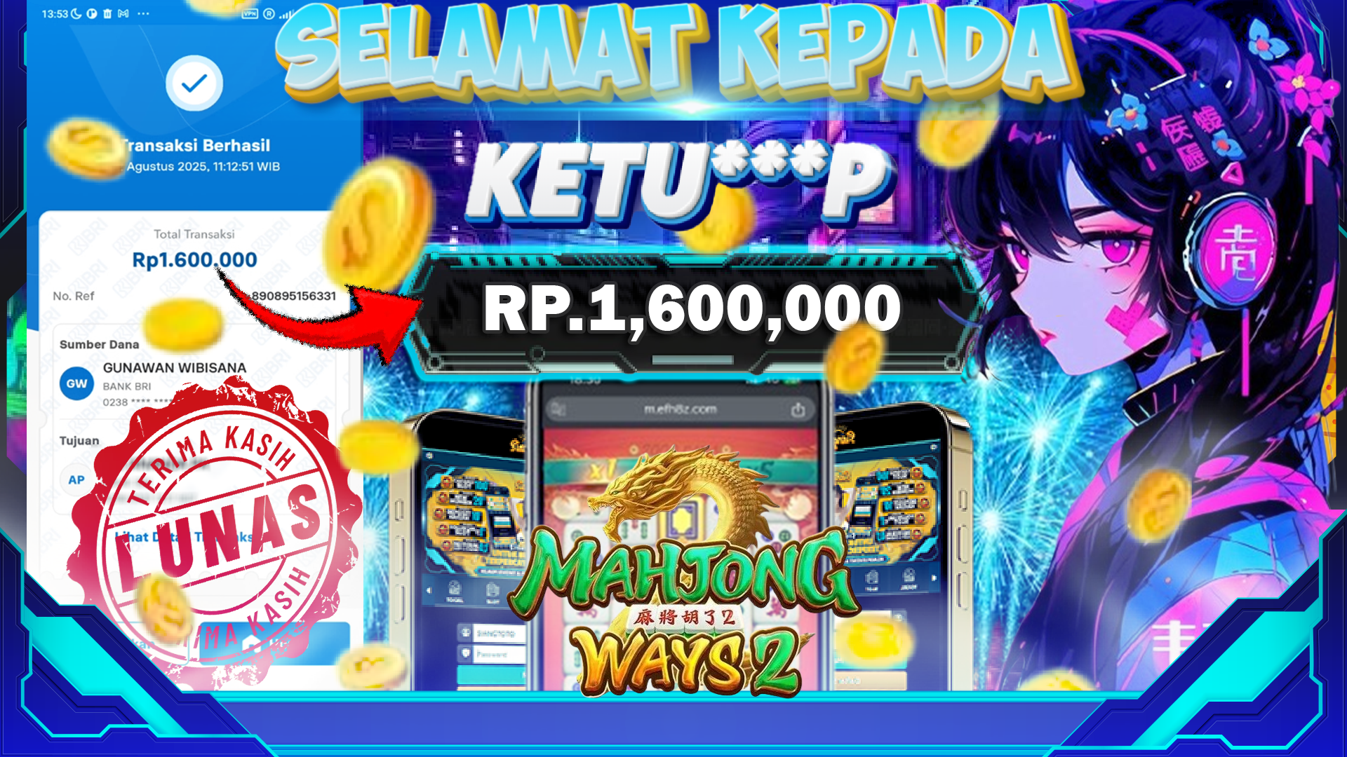 BUKTI KEMENANGAN MAHJONG WAYS 2