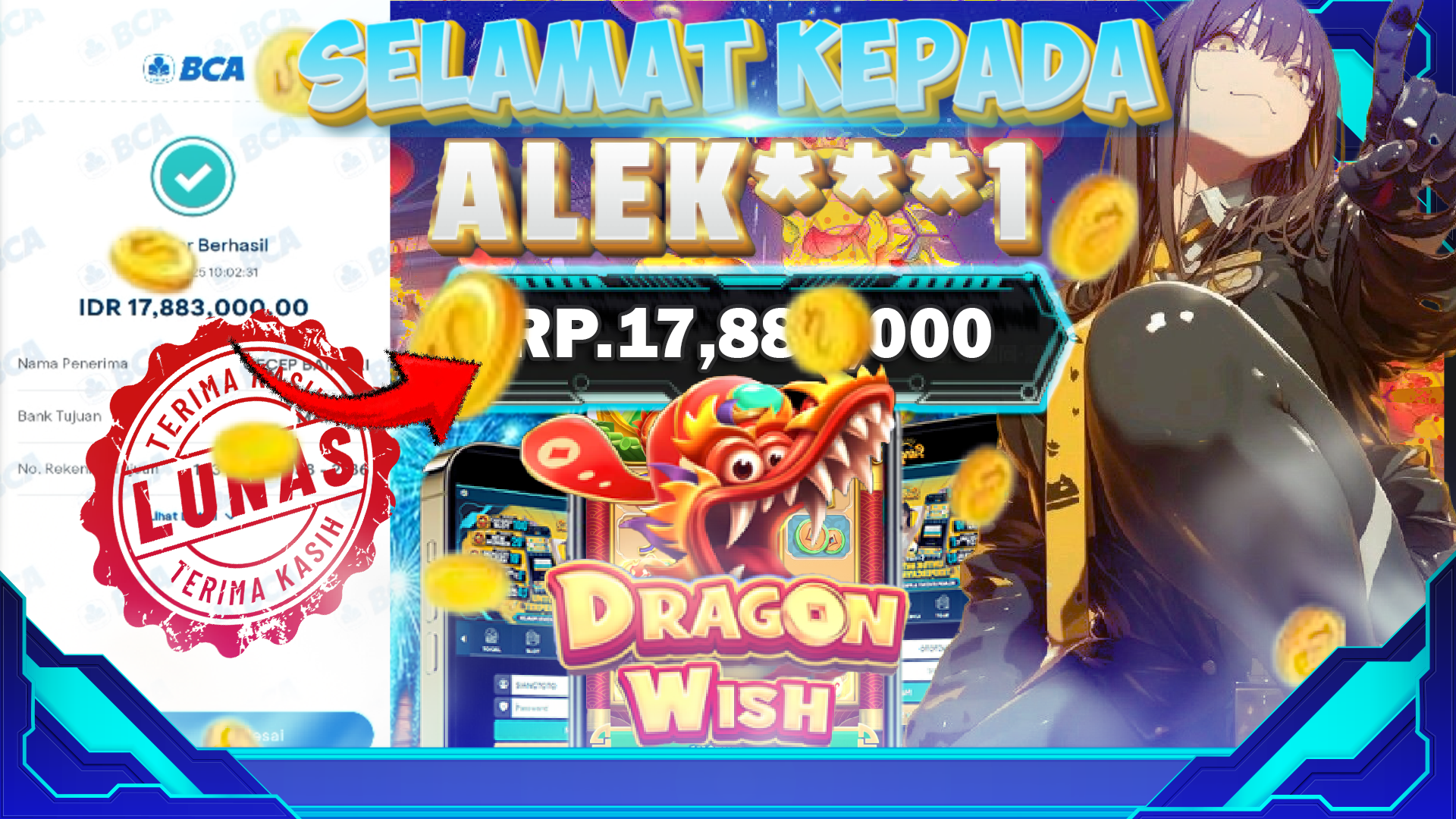 BUKTI KEMENANGAN DRAGON WISH