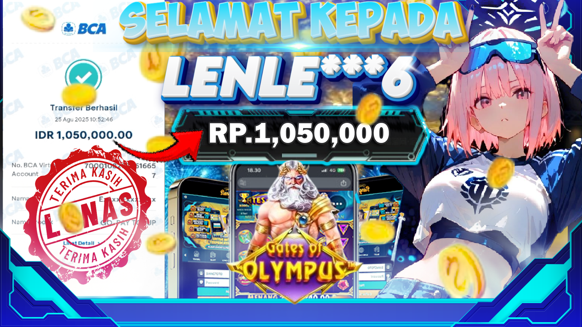 BUKTI KEMENANGAN GATES OF OLYMPUS