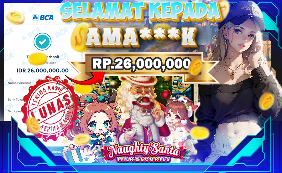 BUKTI MENANG NAUGHTY SANTA