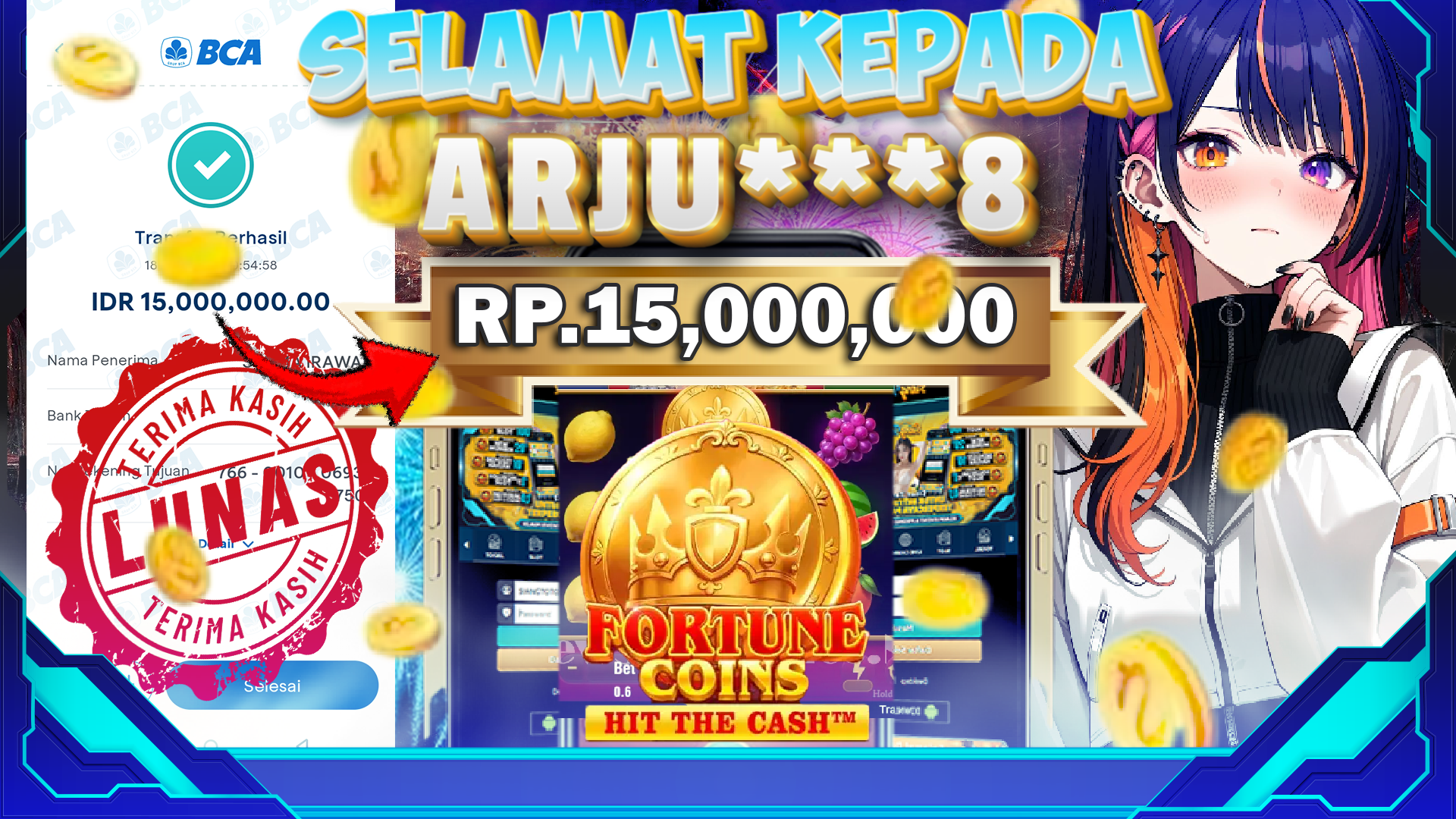 BUKTI JACKPOT Fortune Coins