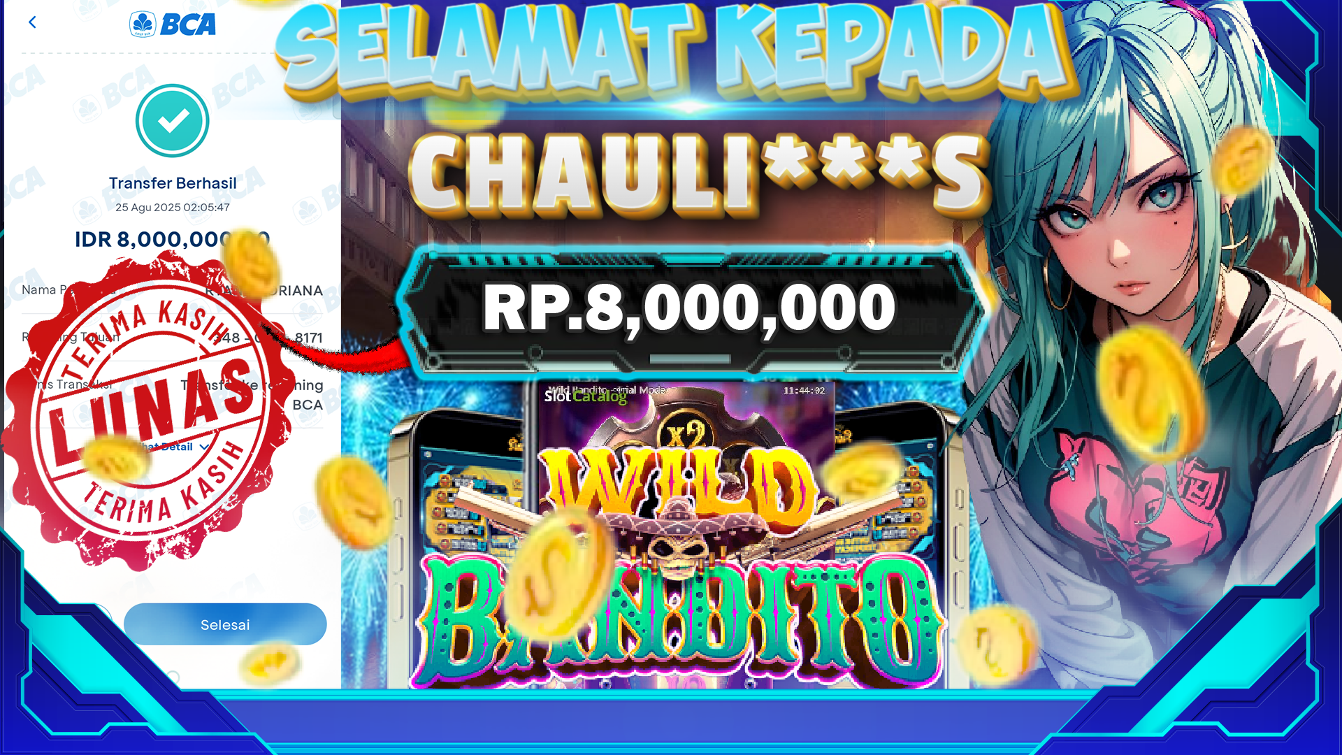 BUKTI MENANG WILD BANDITO