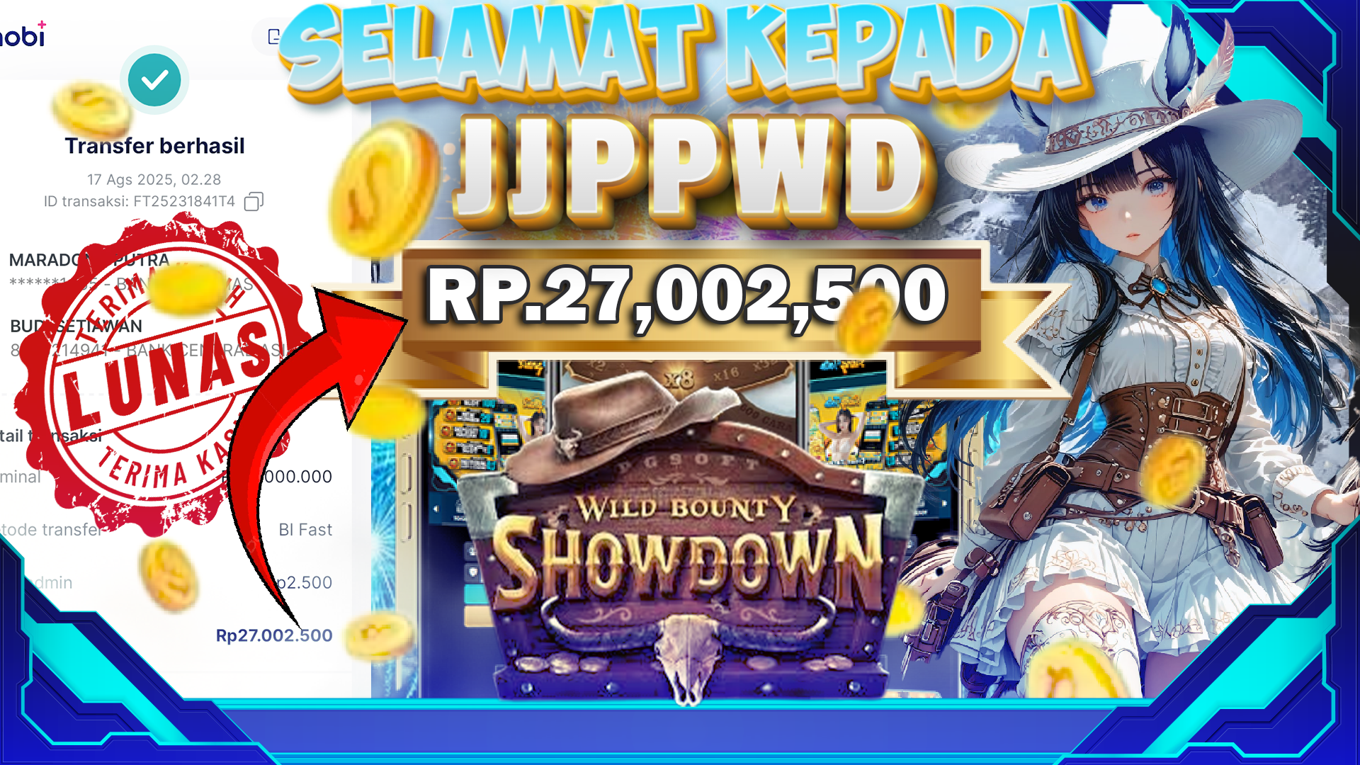 BUKTI JACKPOT WILD WEST BOUNTY