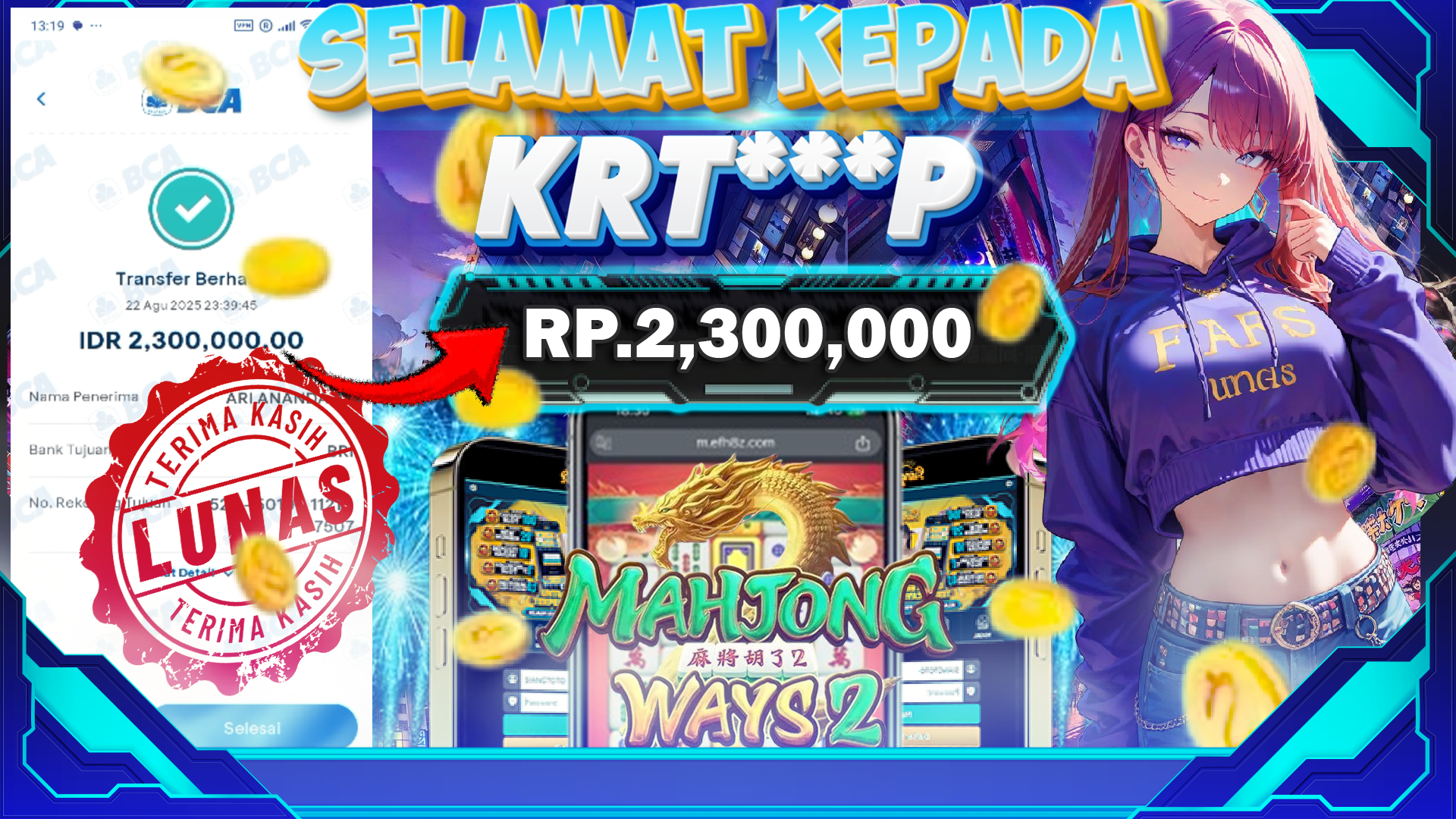 BUKTI KEMENANGAN MAHJONG WAYS 2 