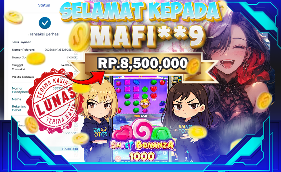 BUKTI MENANG SWEET BONANZA 1000