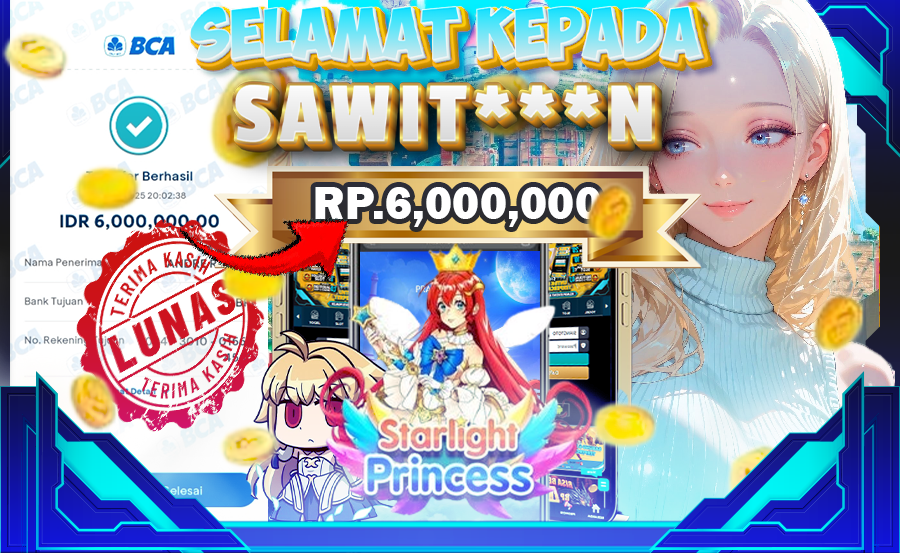 BUKTI MENANG STARLIGHT PRINCESS