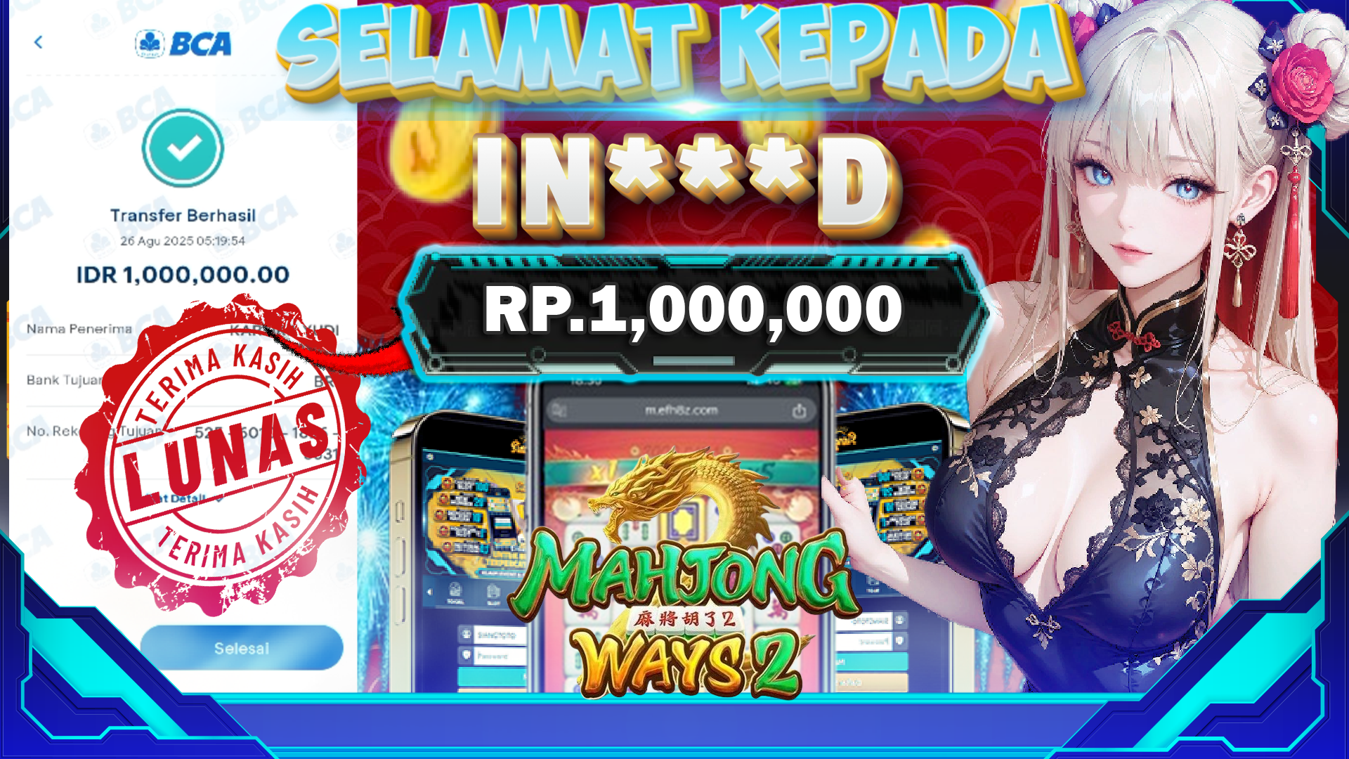 BUKTI MENANG JACKPOT MAHJONG WAYS 2
