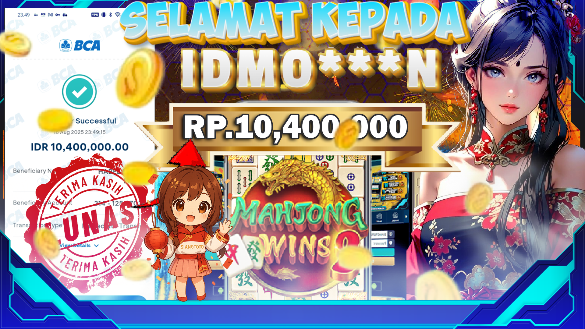 BUKTI KEMENANGAN MAHJONG WINS 2