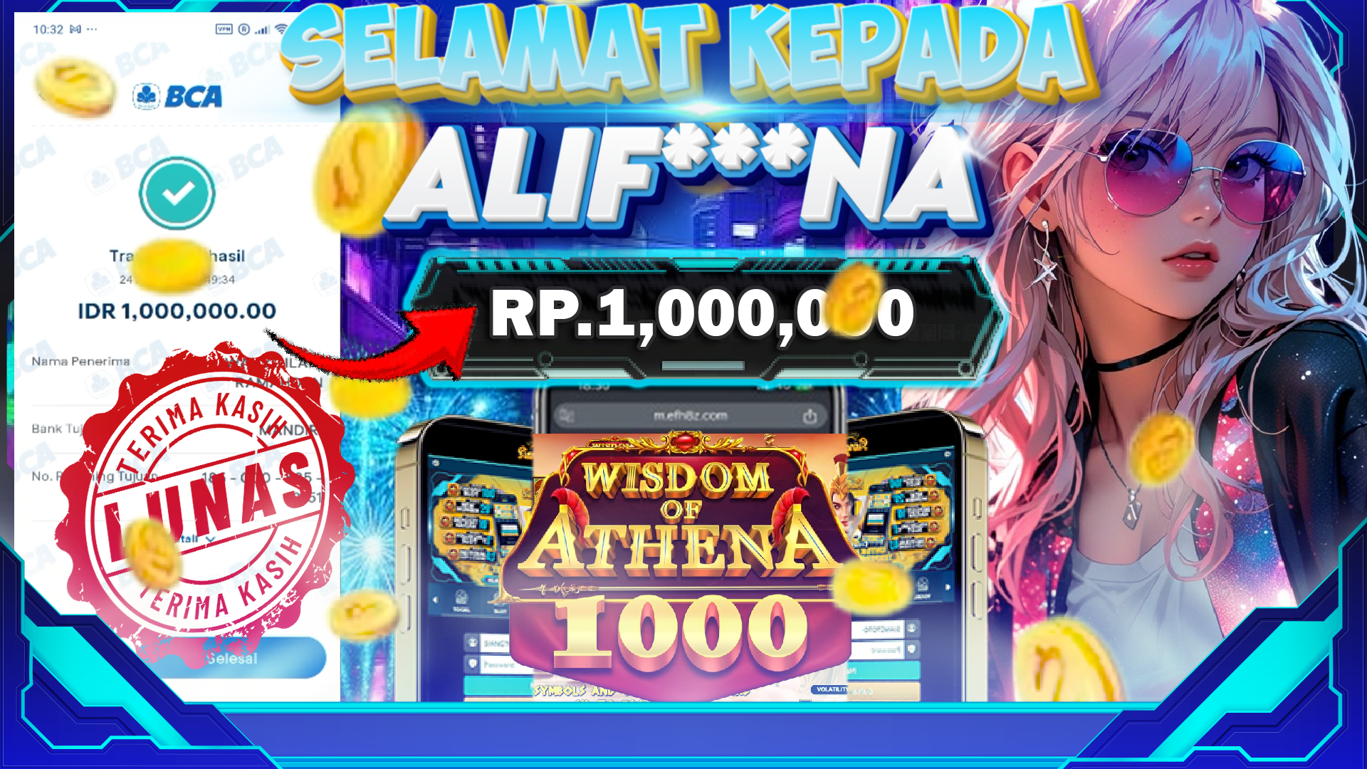 BUKTI KEMNANGAN WISDOM OF ATHENA 1000