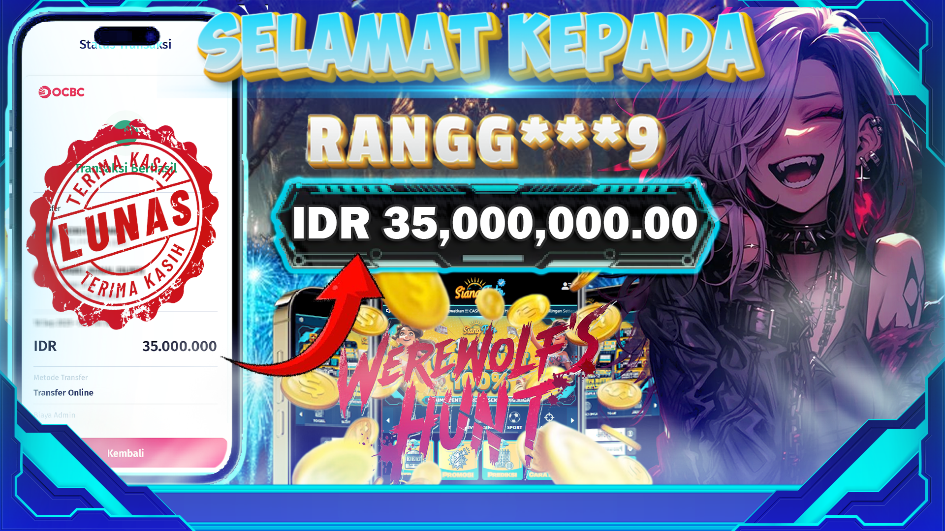 BUKTI JACKPOT WAREWOLF HUNT