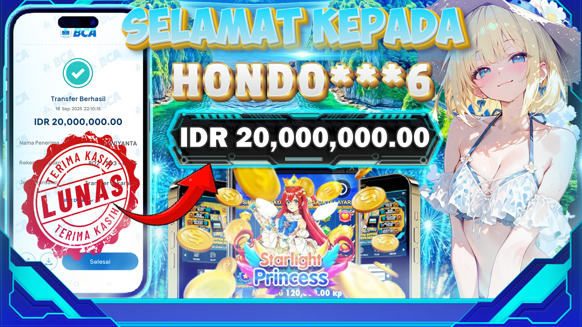 BUKTI JACKPOT STARLIGHT PRINCESS