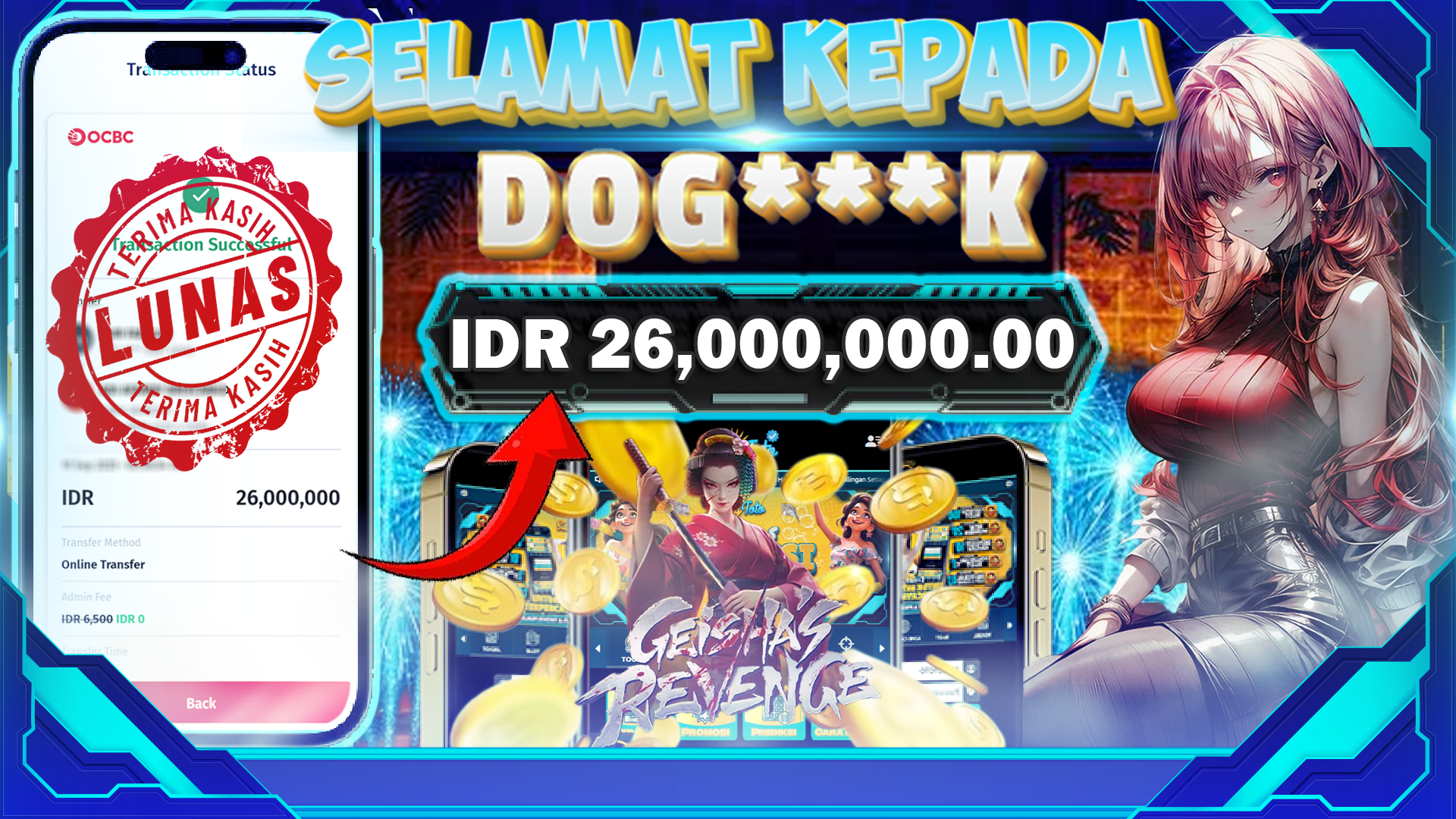 BUKTI JACKPOT GEISHA'S REVENGE