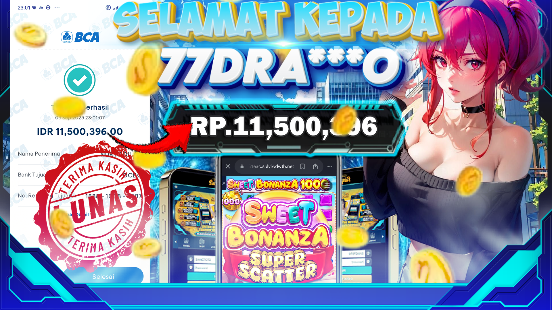 BUKTI MENANG SWEET BONANZA SUPER SCATTER