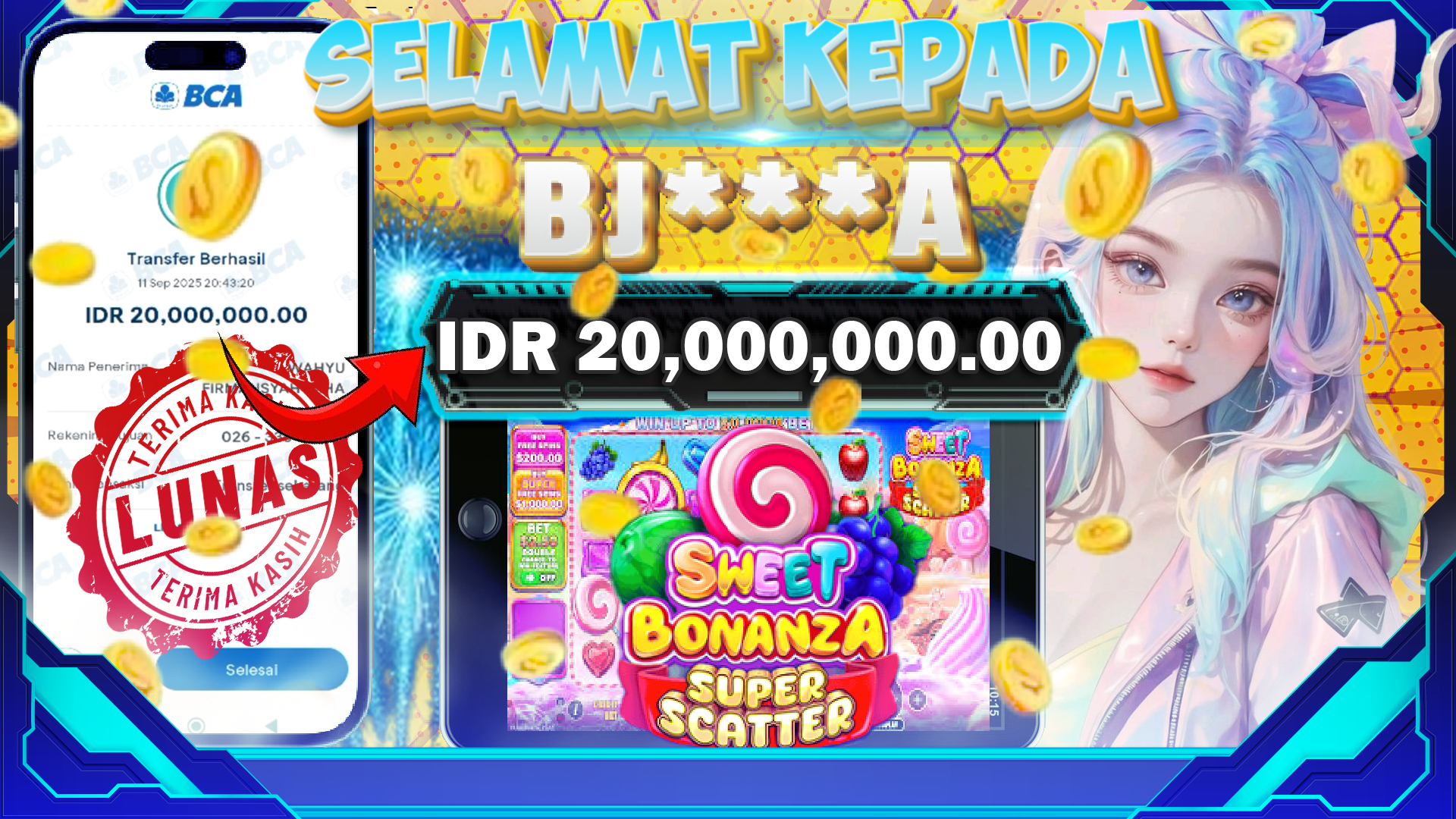 BUKTI JACKPOT SWEET BONANZA SUPER SCATTER 