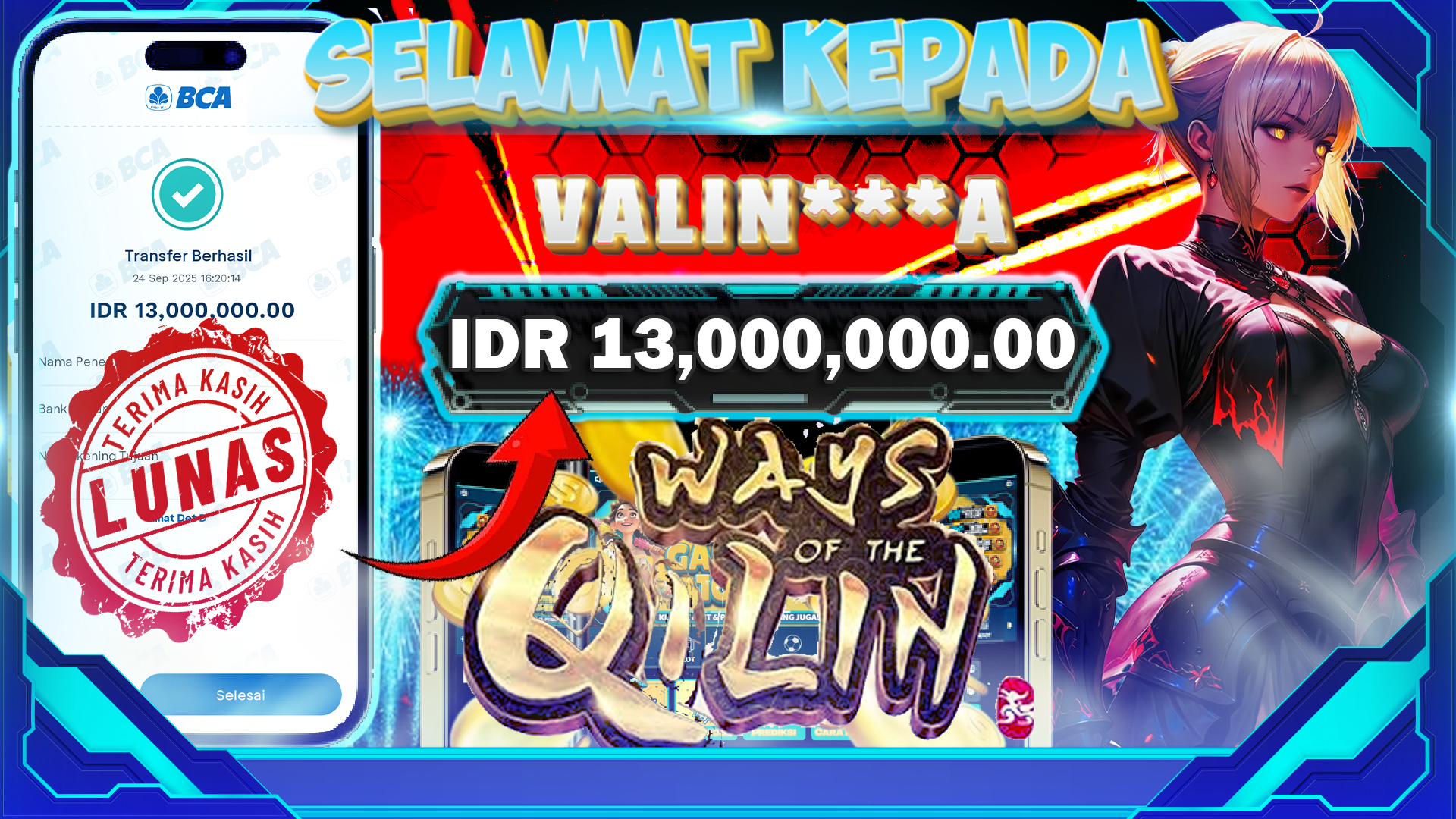 BUKTI JACKPOT WAYS OF THE QILIN