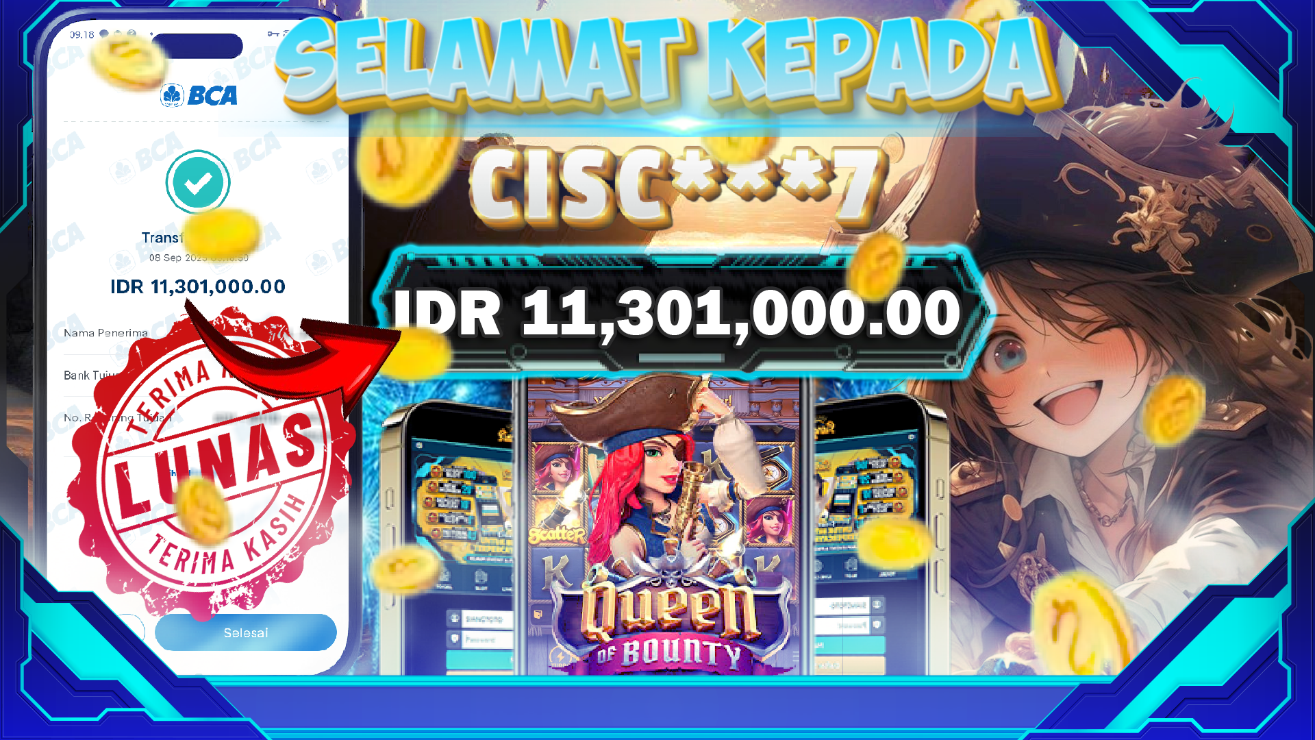 BUKTI JACKPOT QUEENS BOUNTY