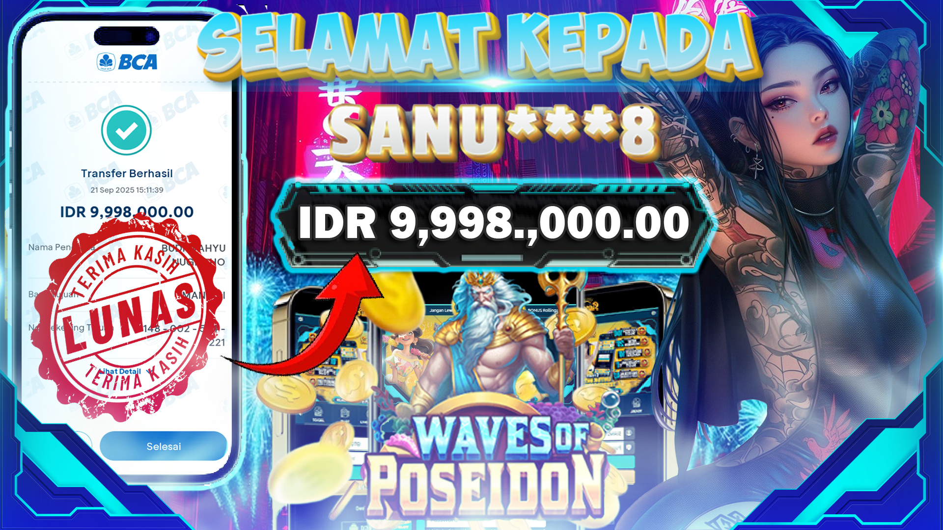 BUKTI KEMENANGAN WAVES OF POSEIDON