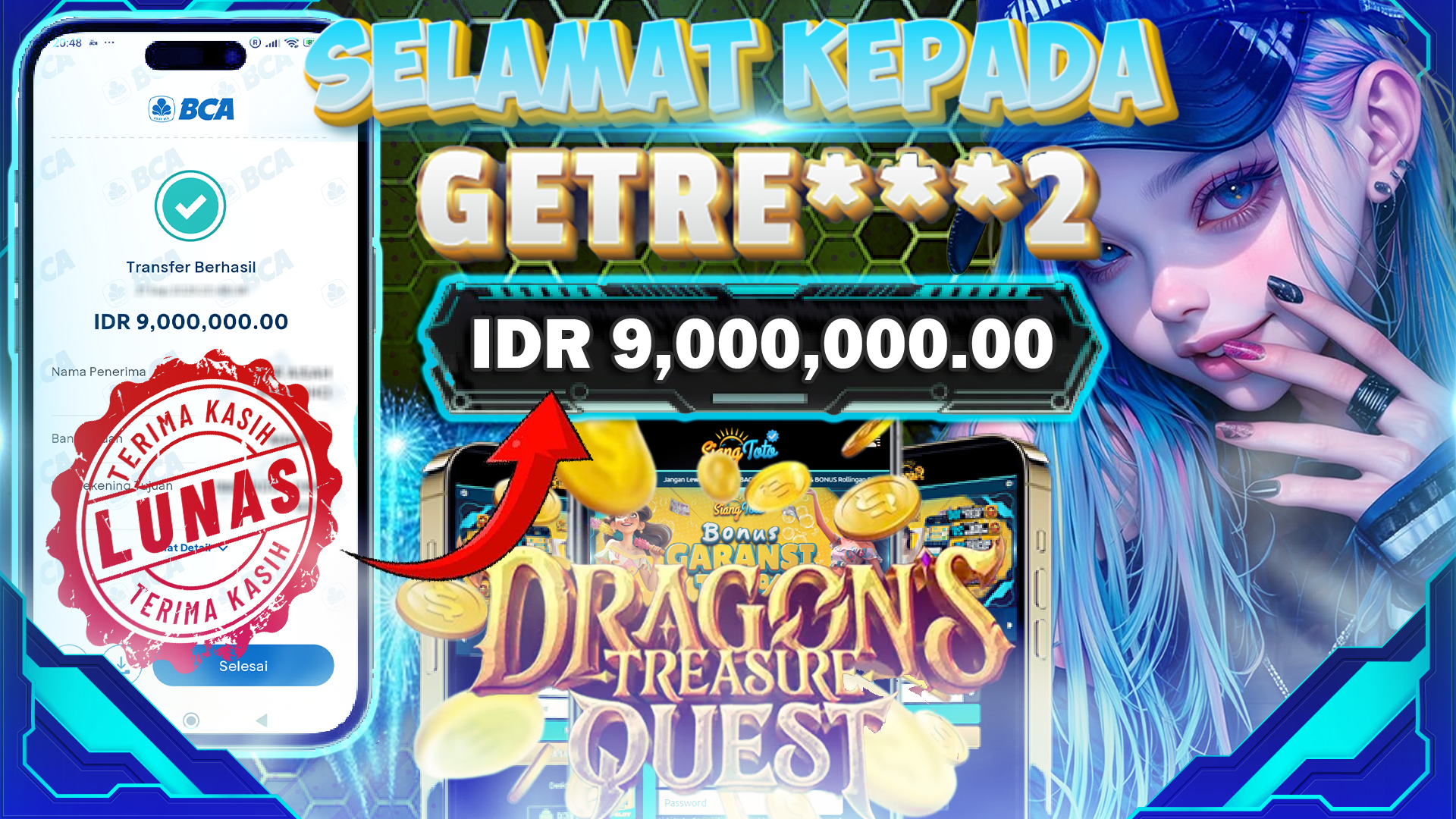 BUKTI JACKPOT DRAGONS TREASURE QUEST 