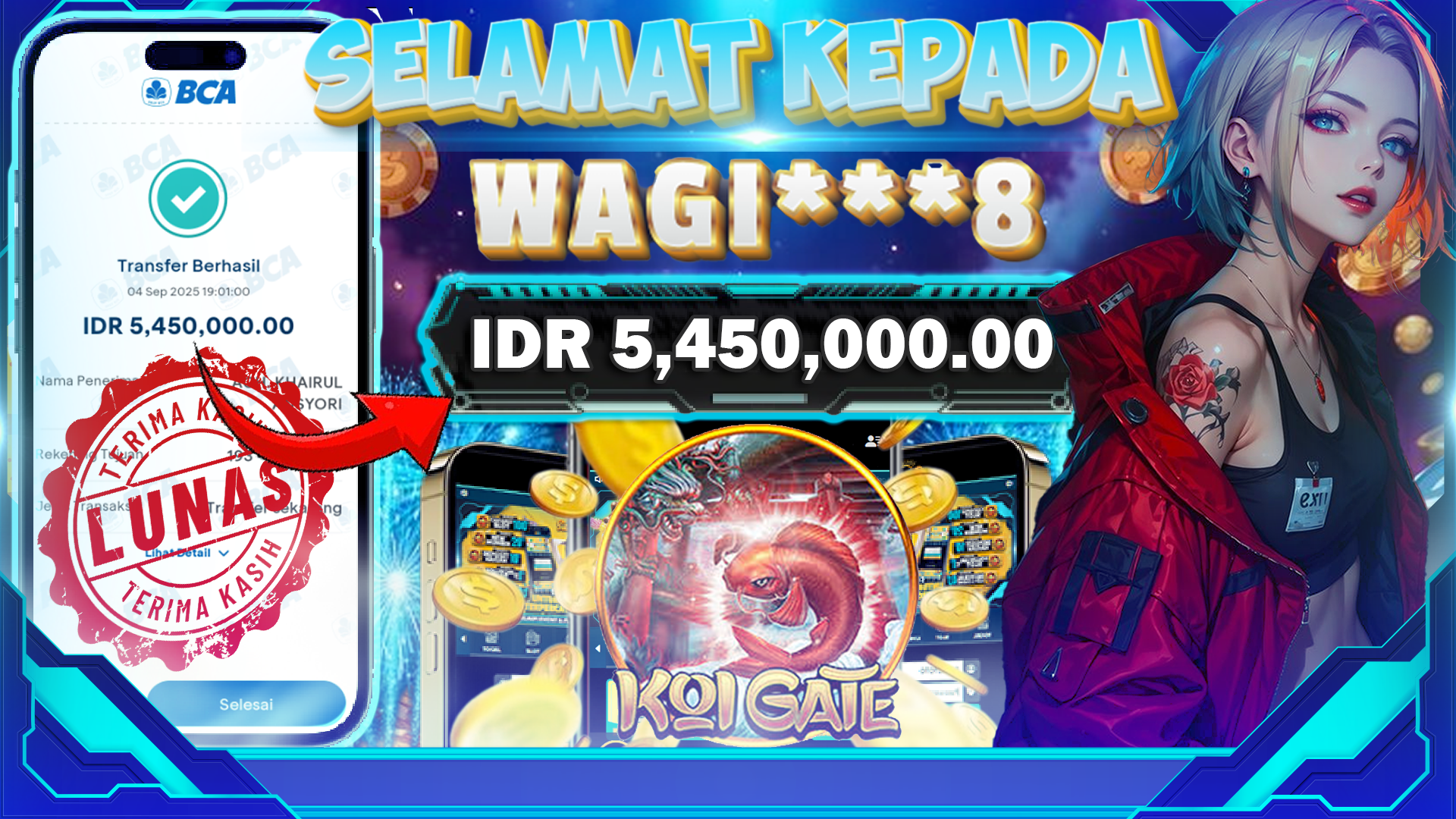 BUKTI KEMENANGAN KOI GATE