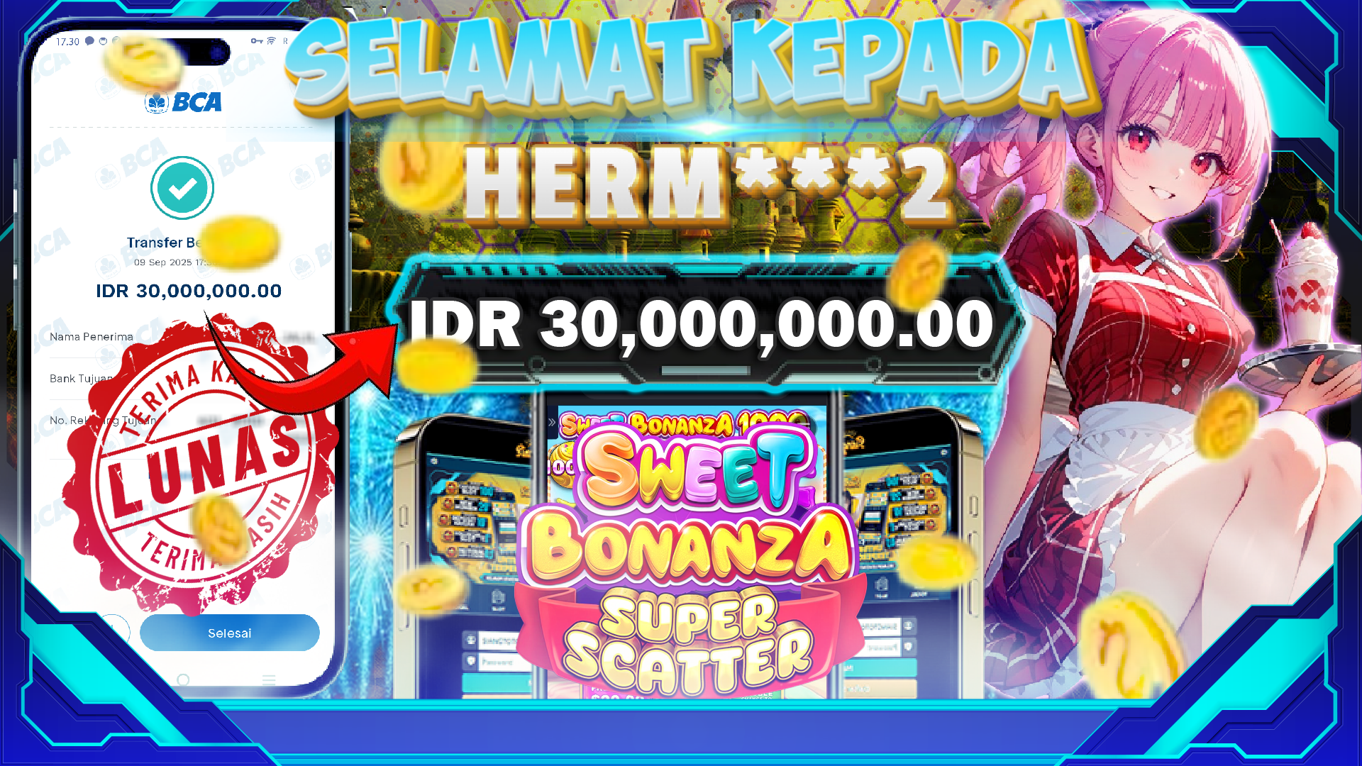 BUKTI JACKPOT SWEET BONANZA SUPER SCATTER