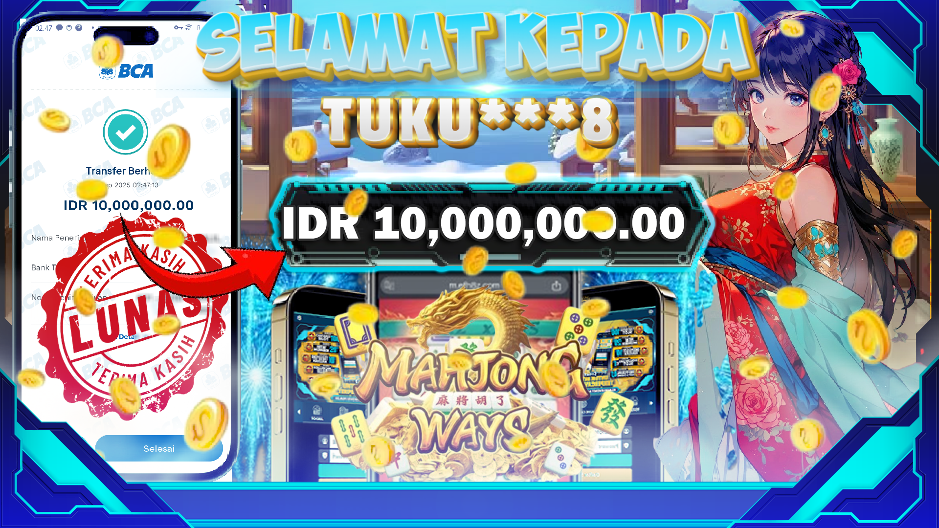 BUKTI JACKPOT GACOR MAHJONG WAYS 1