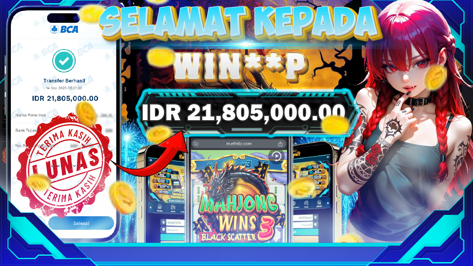 BUKTI KEMENANGAN MAHJONG WINS 3