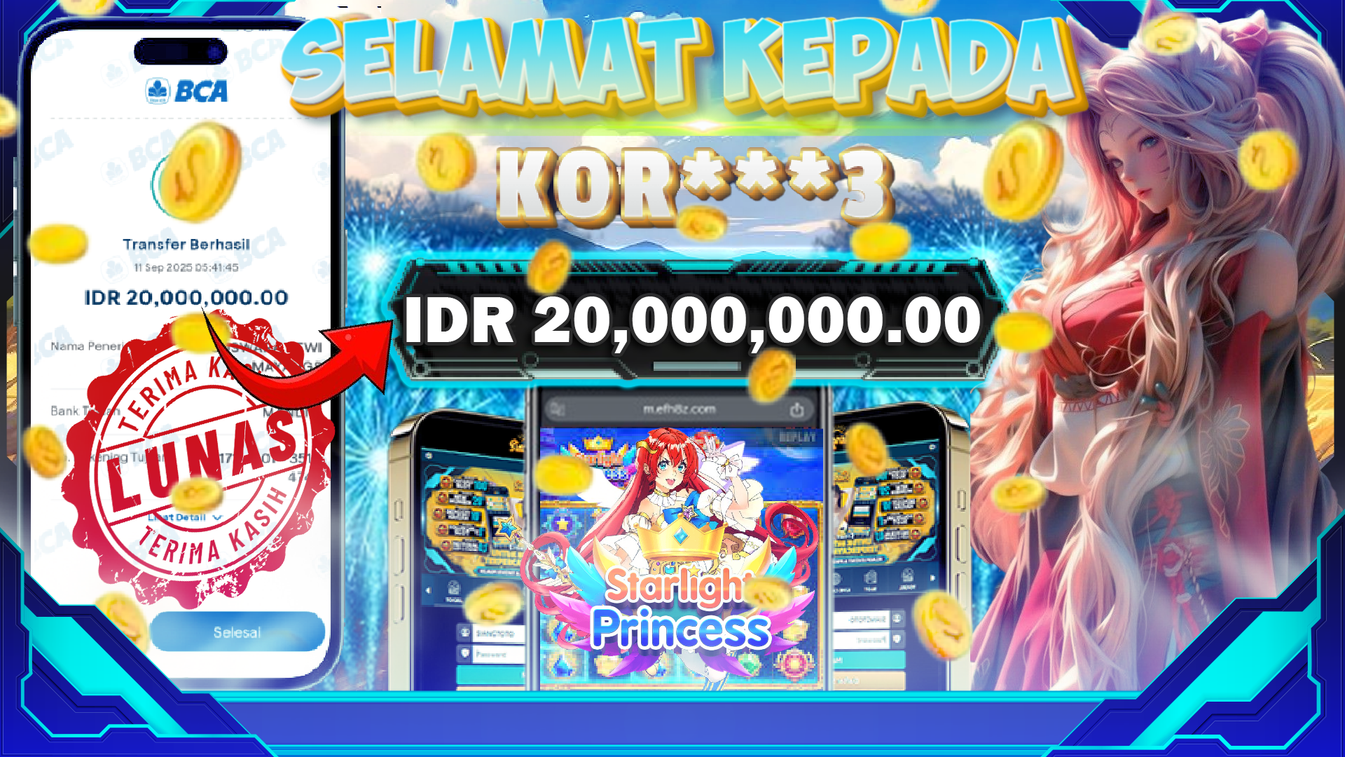 BUKTI JACKPOT STARLIGHT PRINCESS