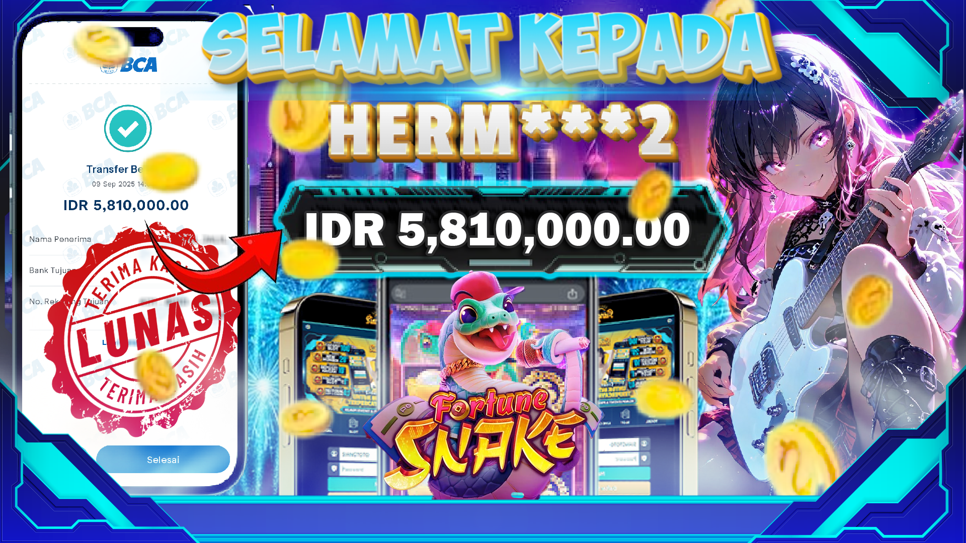 BUKTI JACKPOT FORTUNE SNAKE