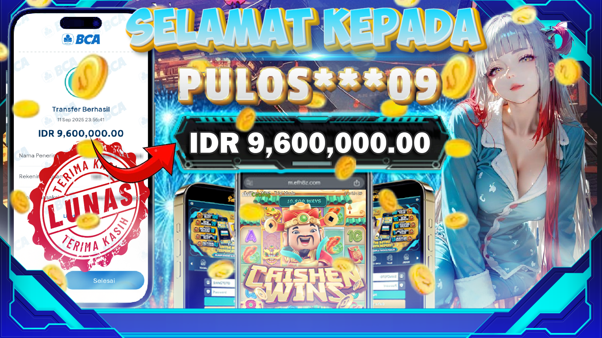 BUKTI JACKPOT CAI SHEN WINS