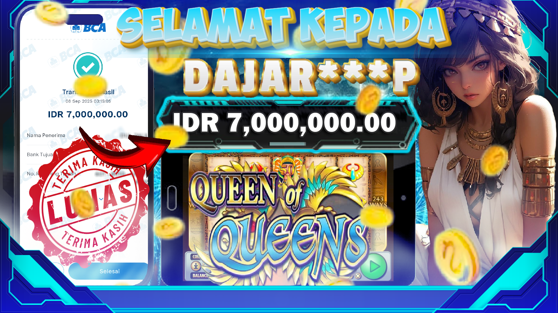 BUKTI MENANG QUEEN OF QUEENS 