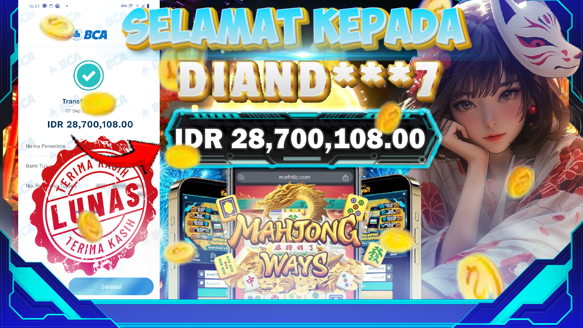 BUKTI GACOR JACKPOT MAHJONG WAYS 1 