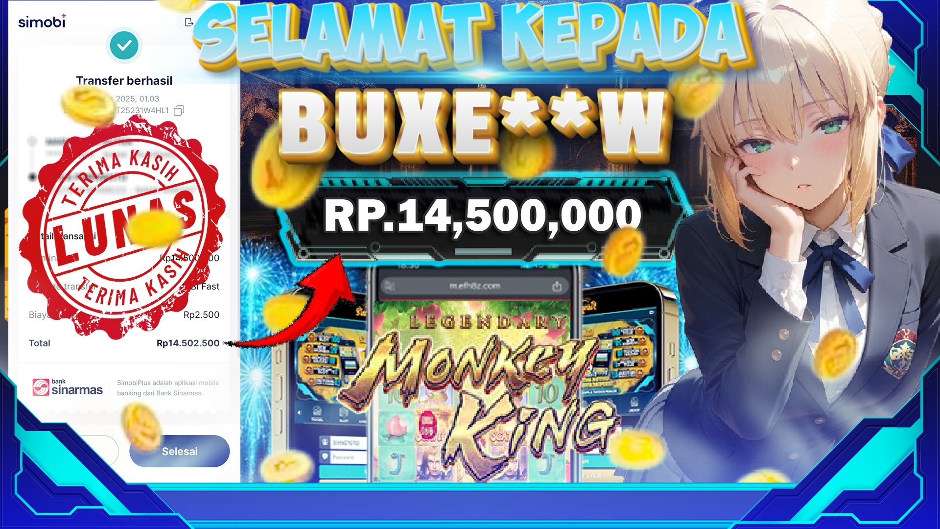 BUKTI KEMENANGAN MONKEY KINGS