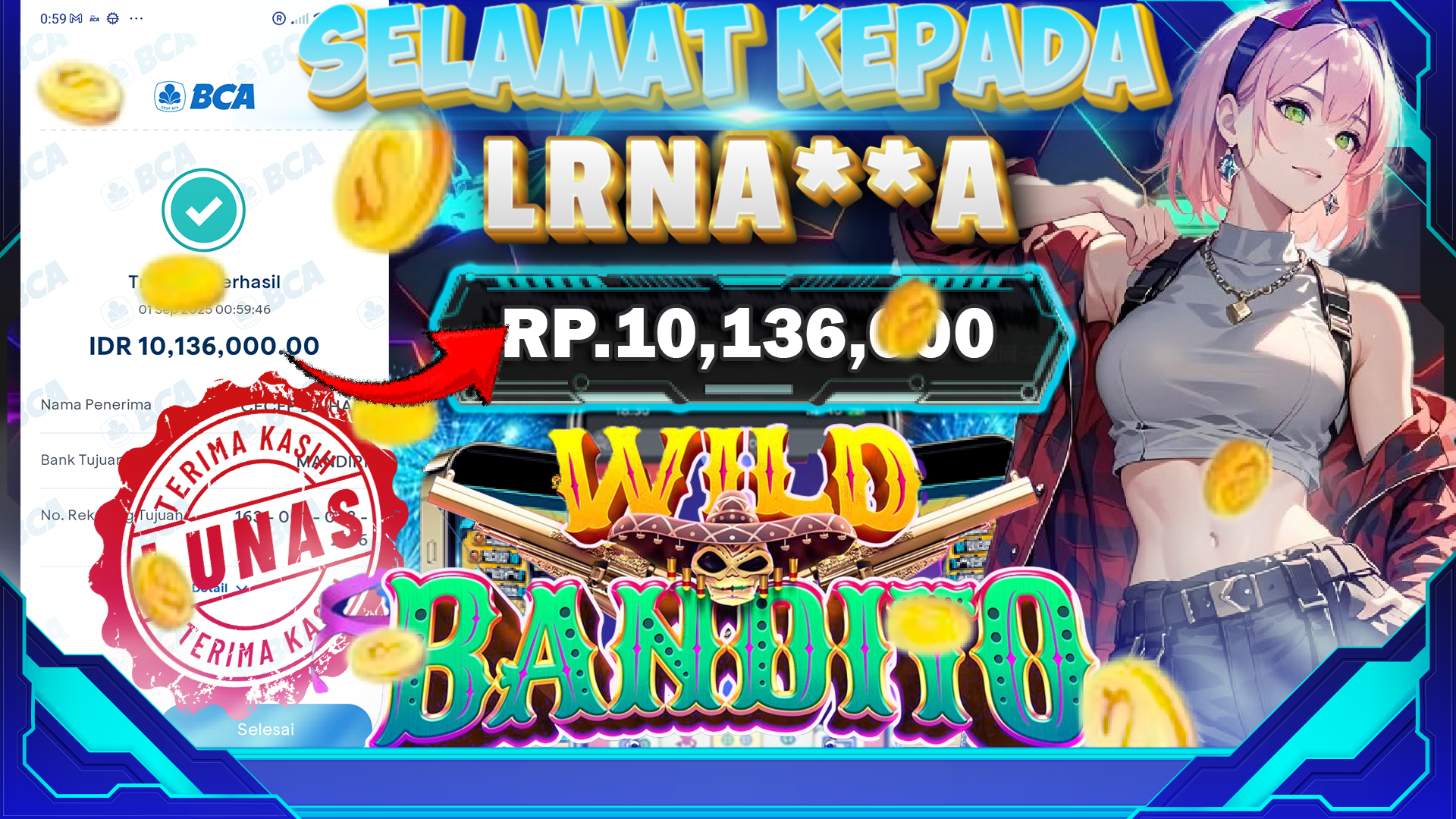 BUKTI KEMENANGAN WILD BANDITO