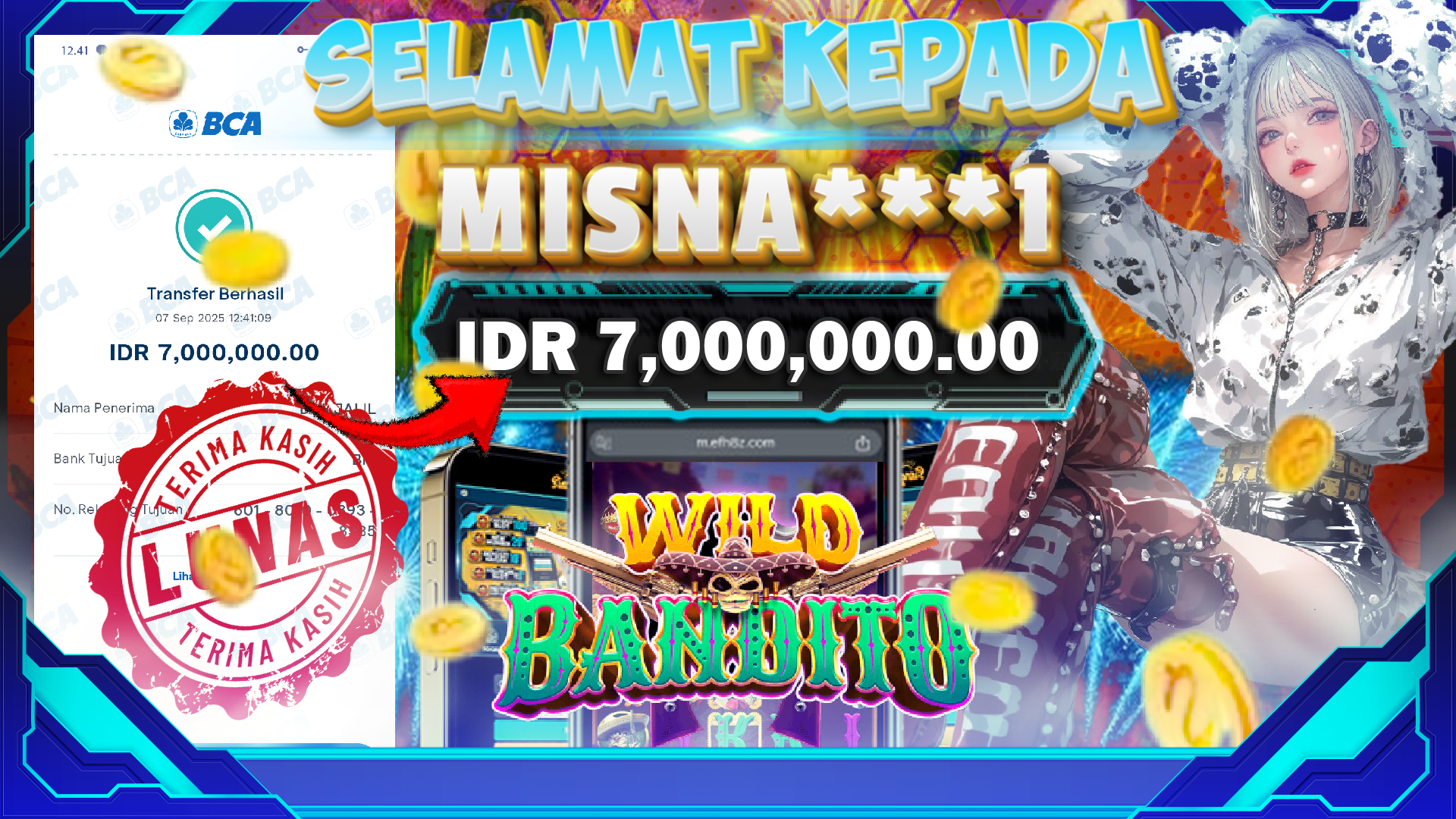 BUKTI KEMENANGAN WILD BANDITO