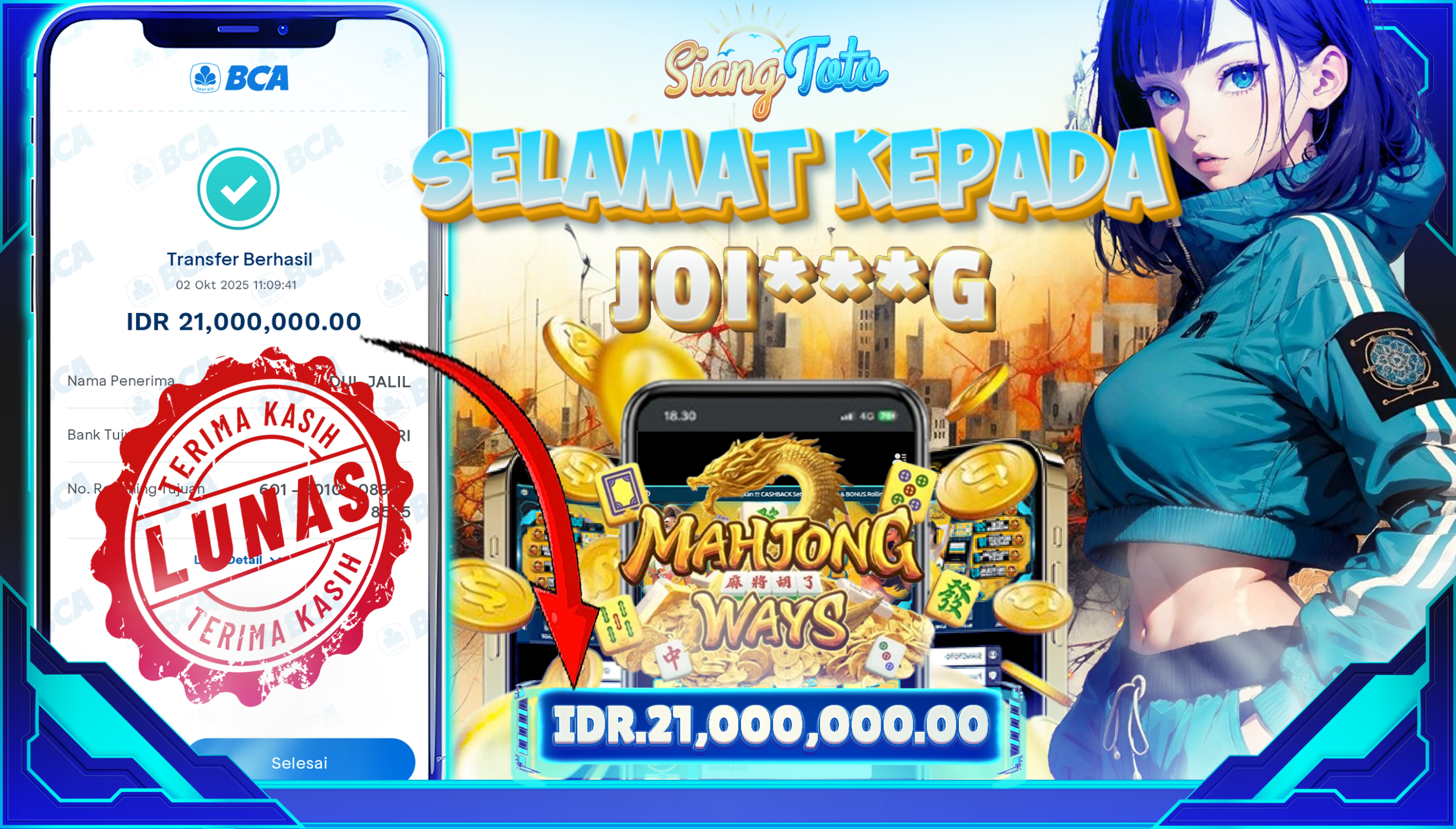 BUKTI MENANG SIANGTOTO