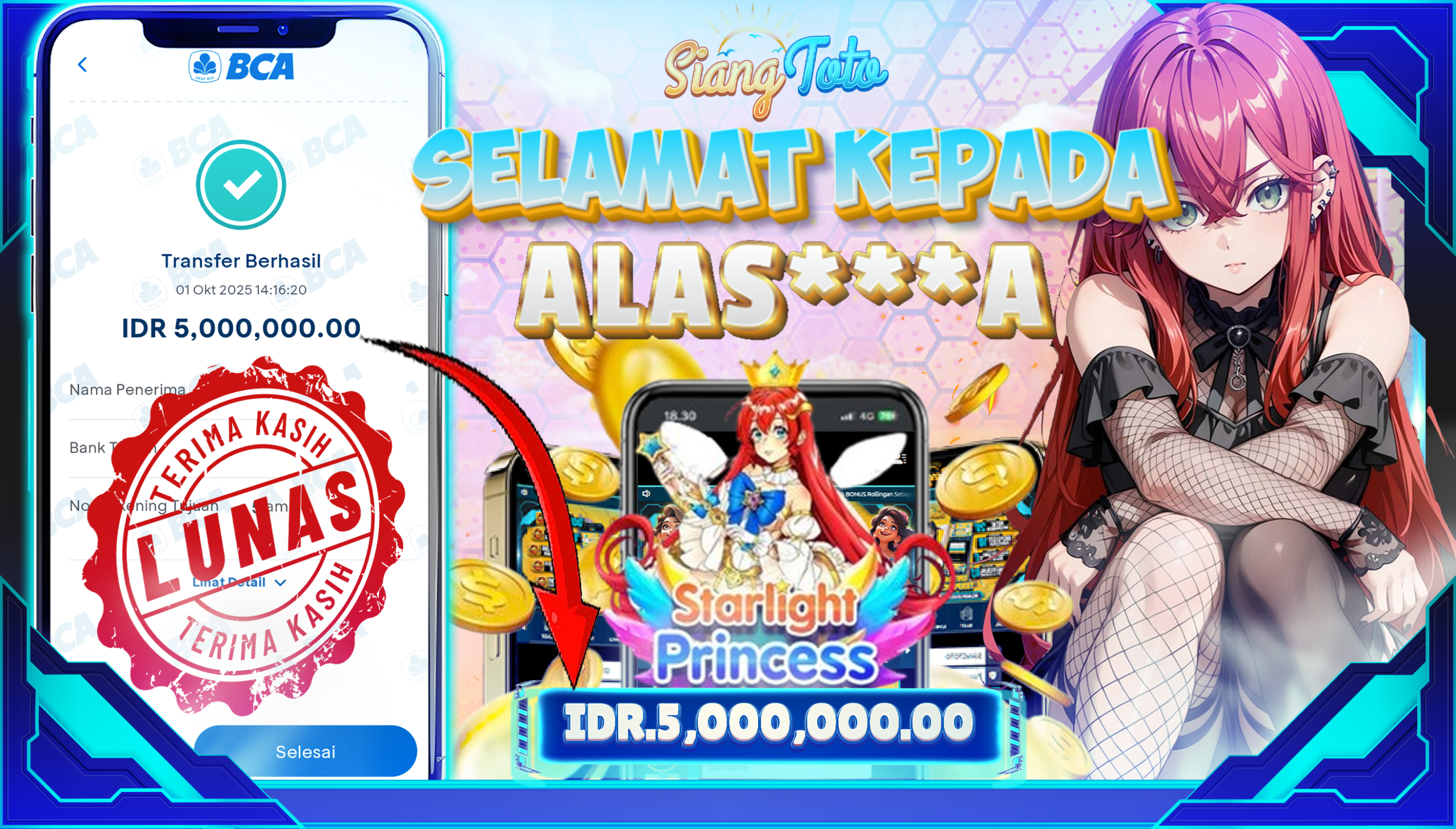 BUKTI KEMENANGAN SIANGTOTO