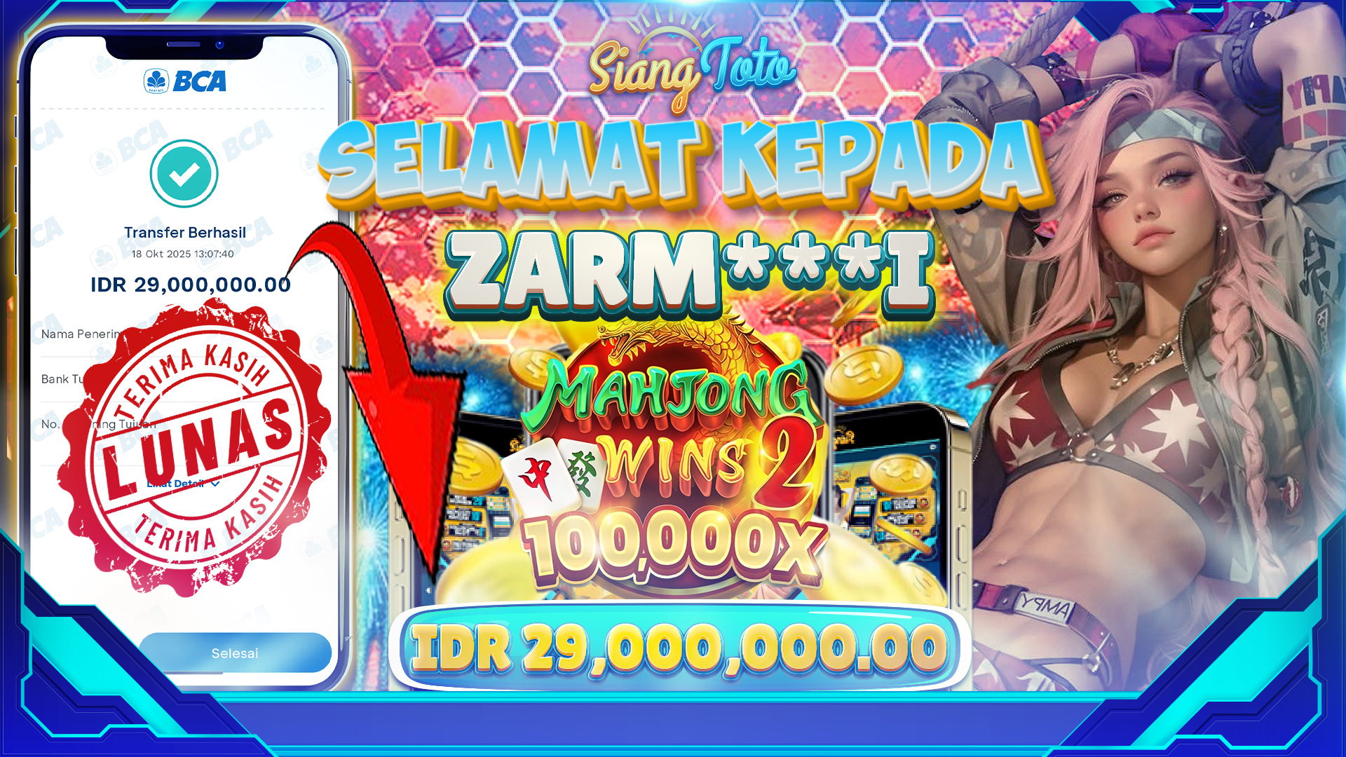 BUKTI MENANG SIANGTOTO