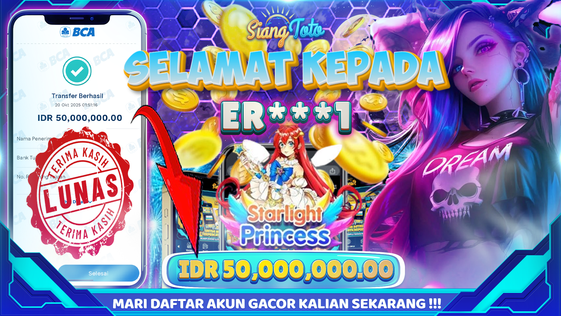 BUKTI MENANG SIANGTOTO