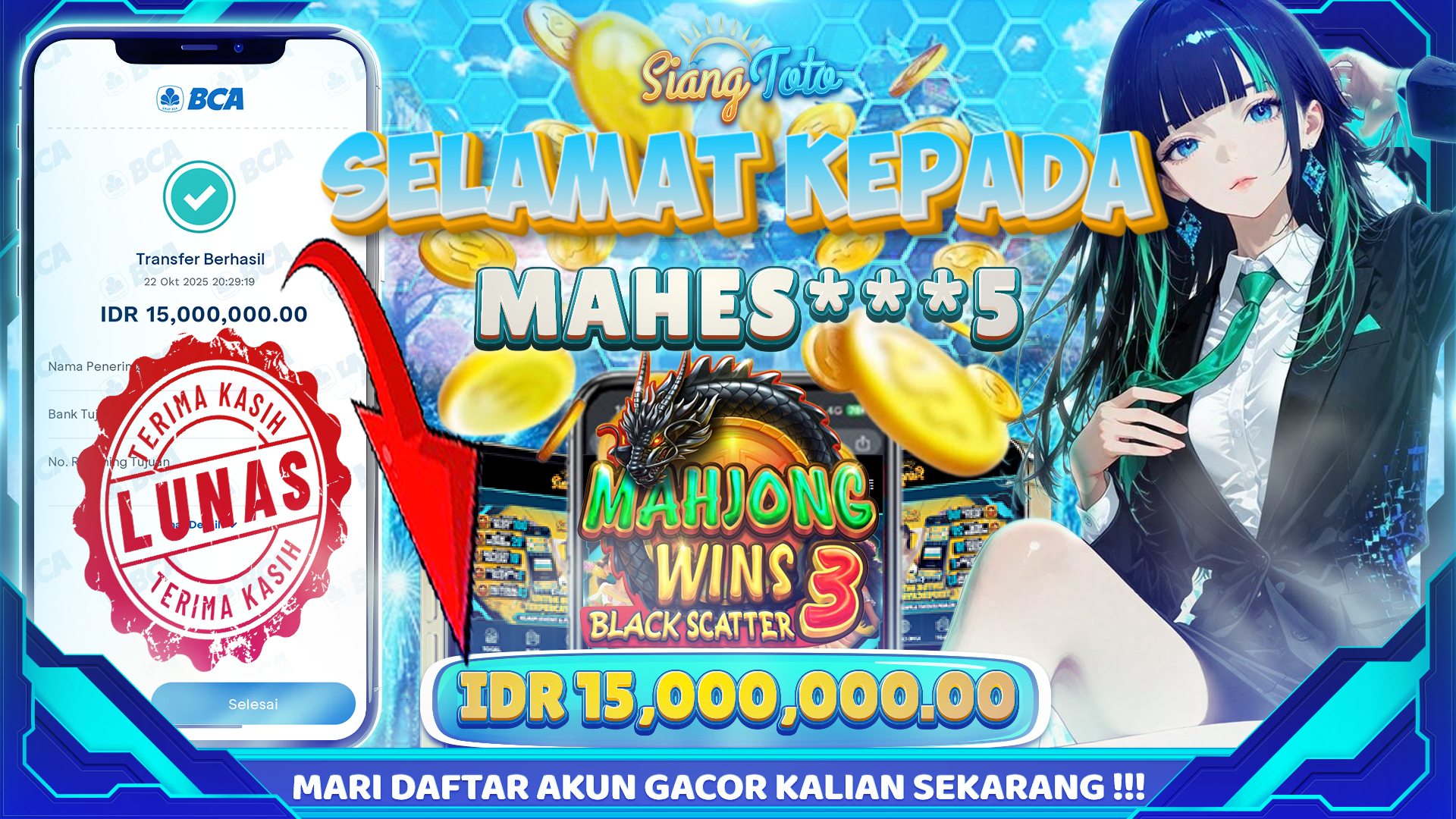 BUKTI MENANG SIANGTOTO