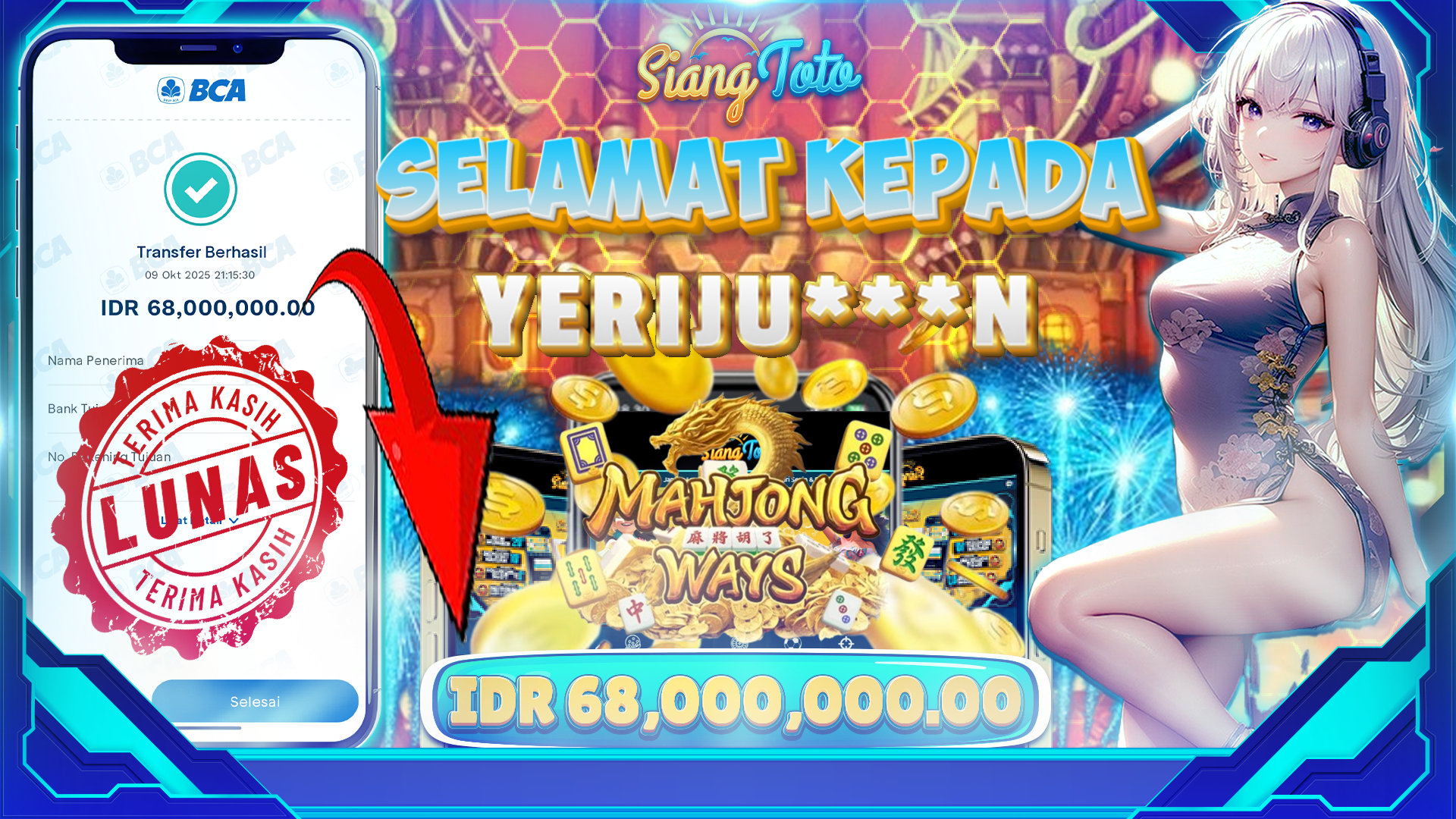 BUKTI MENANG SIANGTOTO