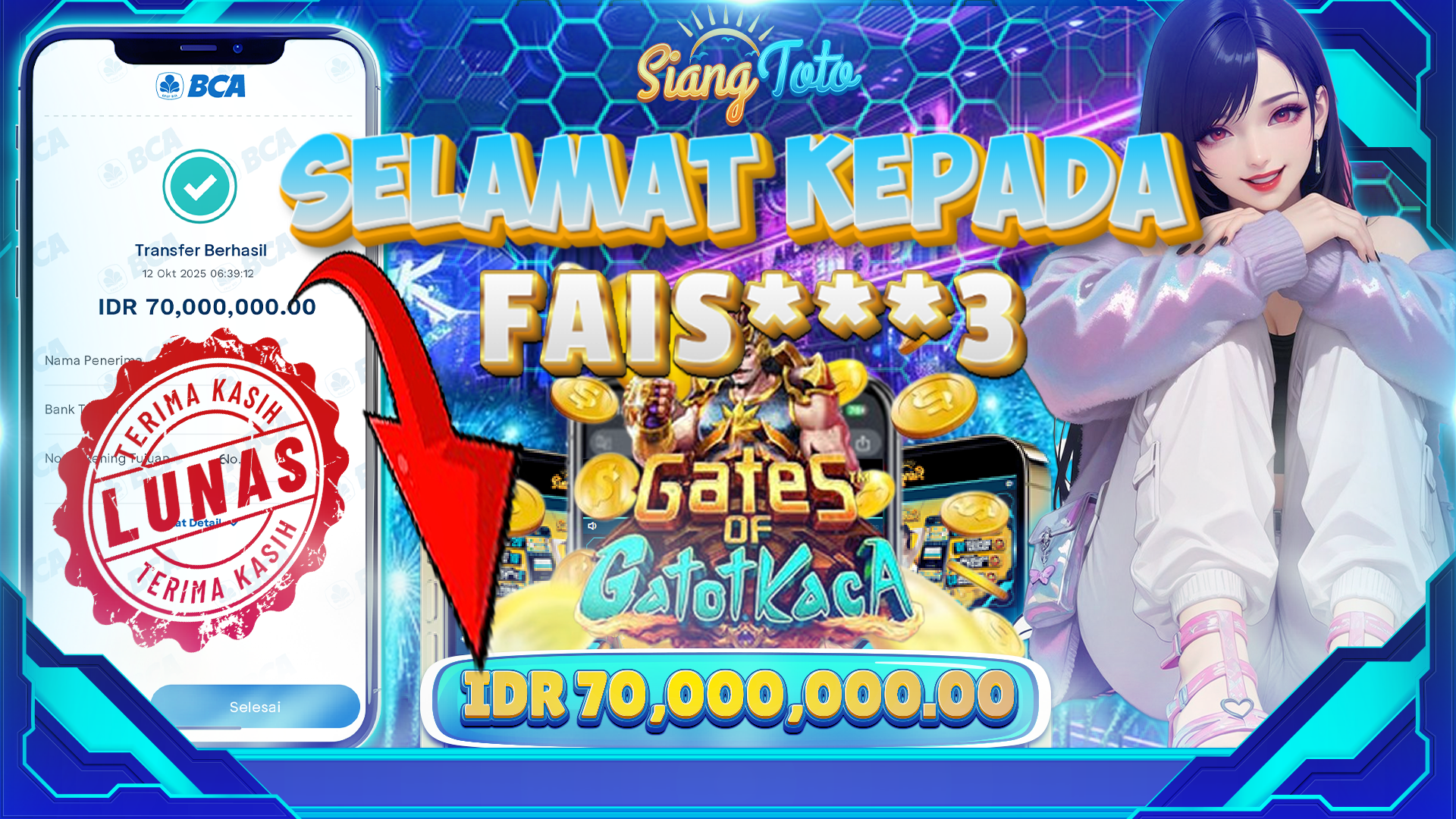 BUKTI MENANG SIANGTOTO