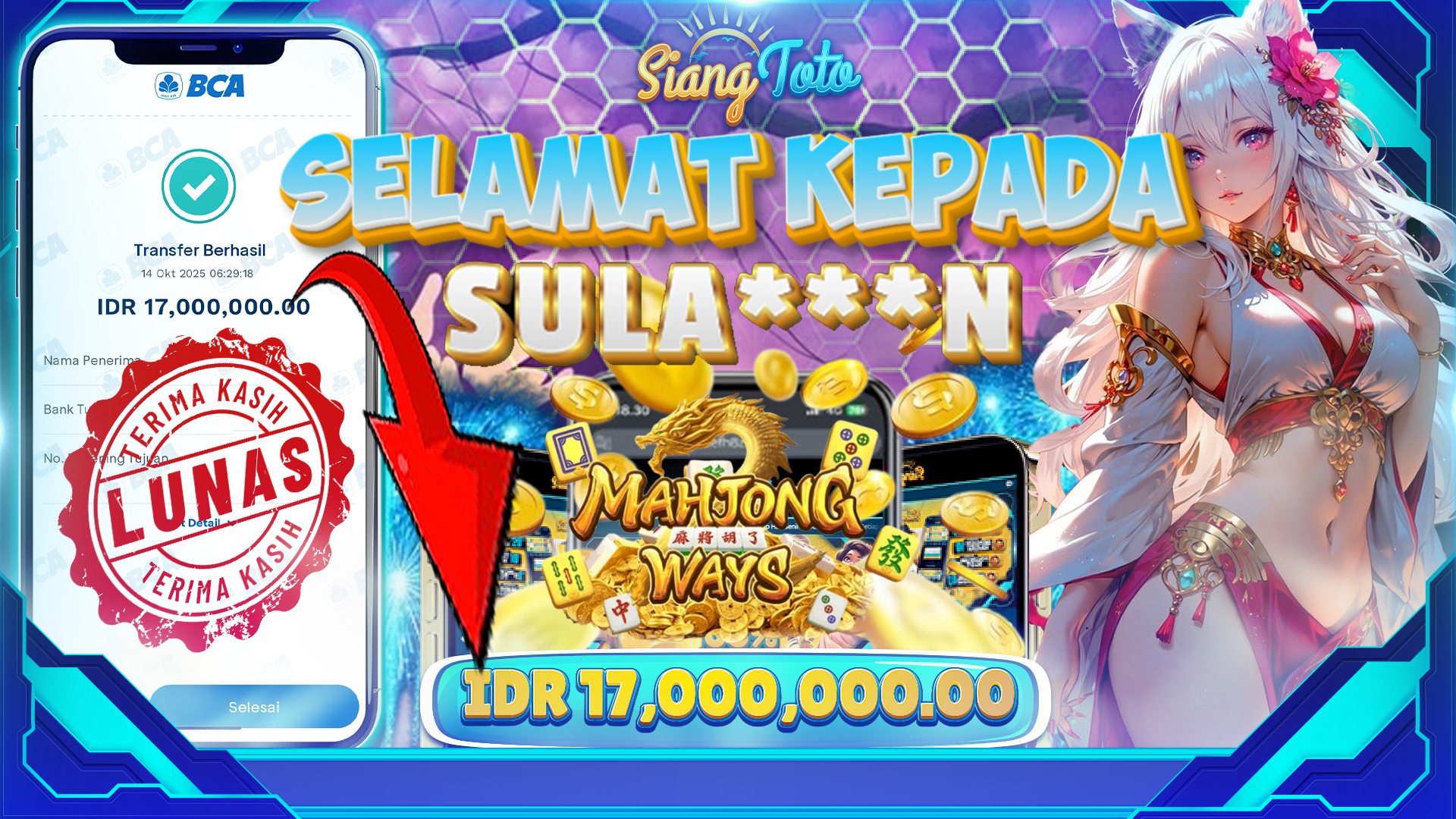 BUKTI MENANG SIANGTOTO
