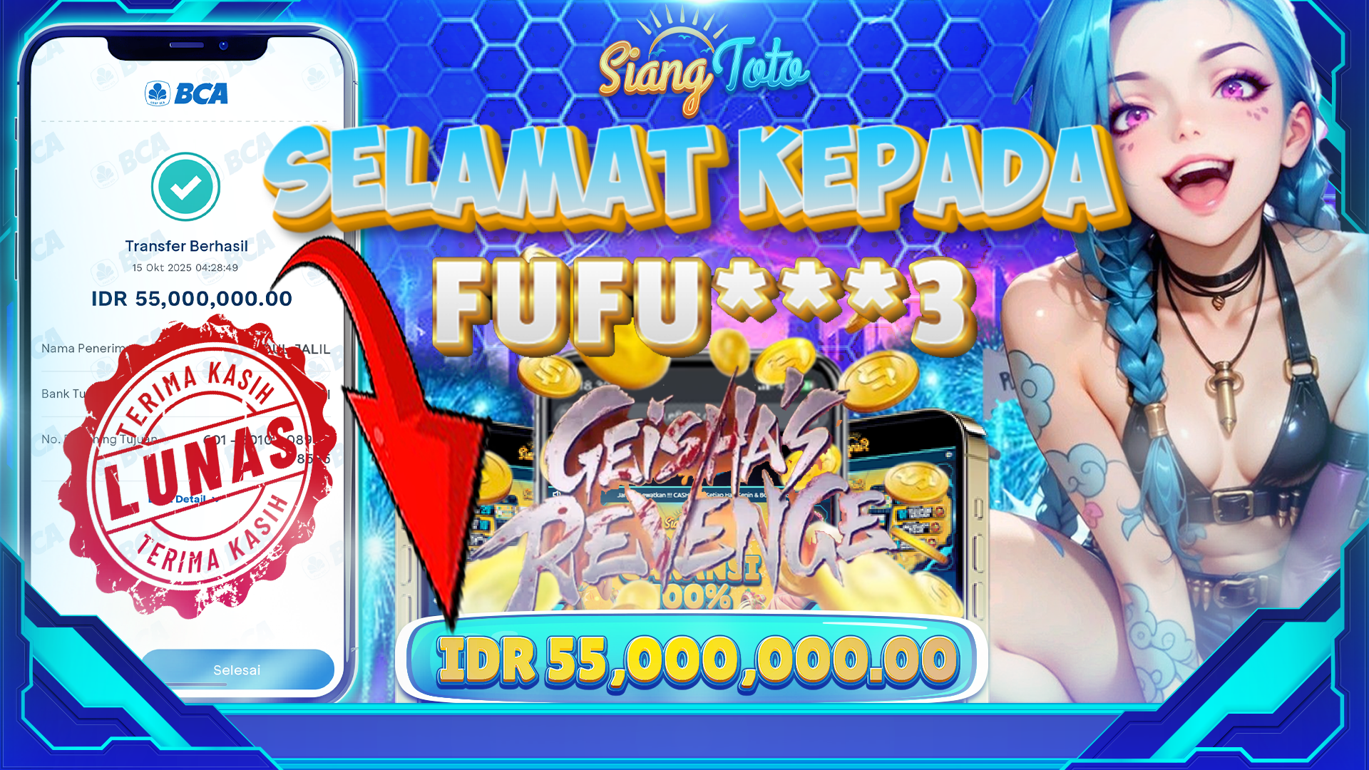 BUKTI MENANG SIANGTOTO