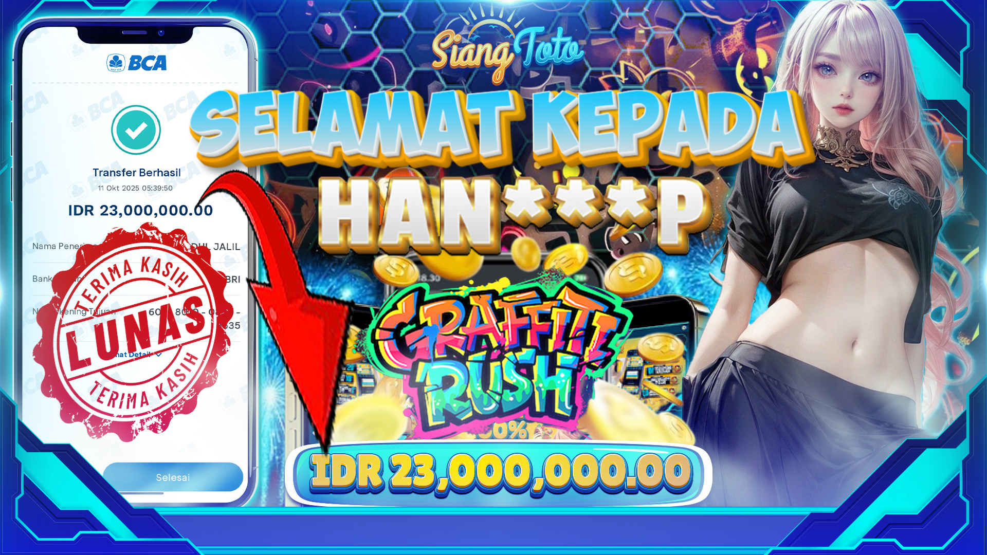 BUKTI KEMENANGAN GRAFITI RUSH