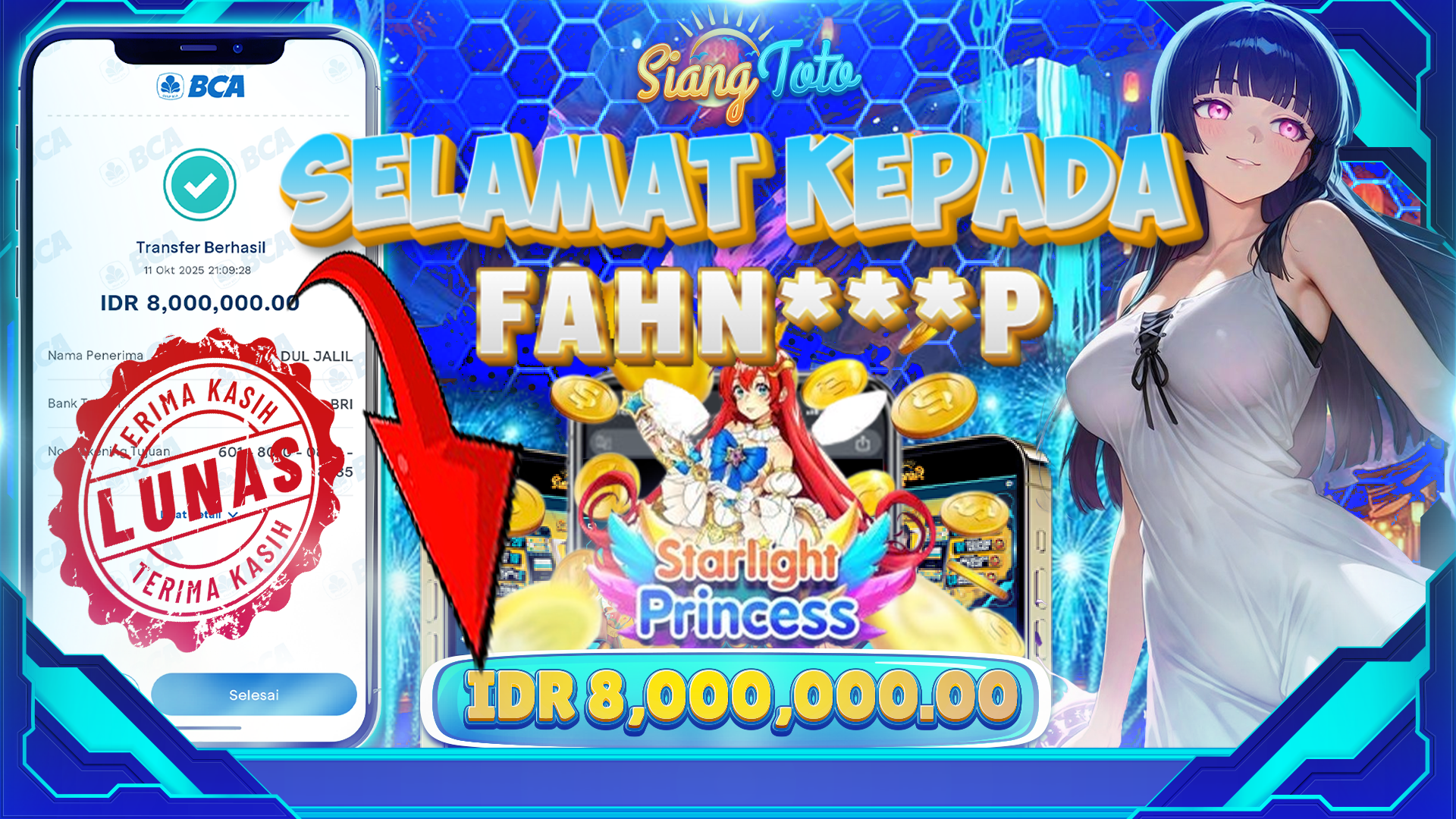 BUKTI KEMENANGAN SIANGTOTO