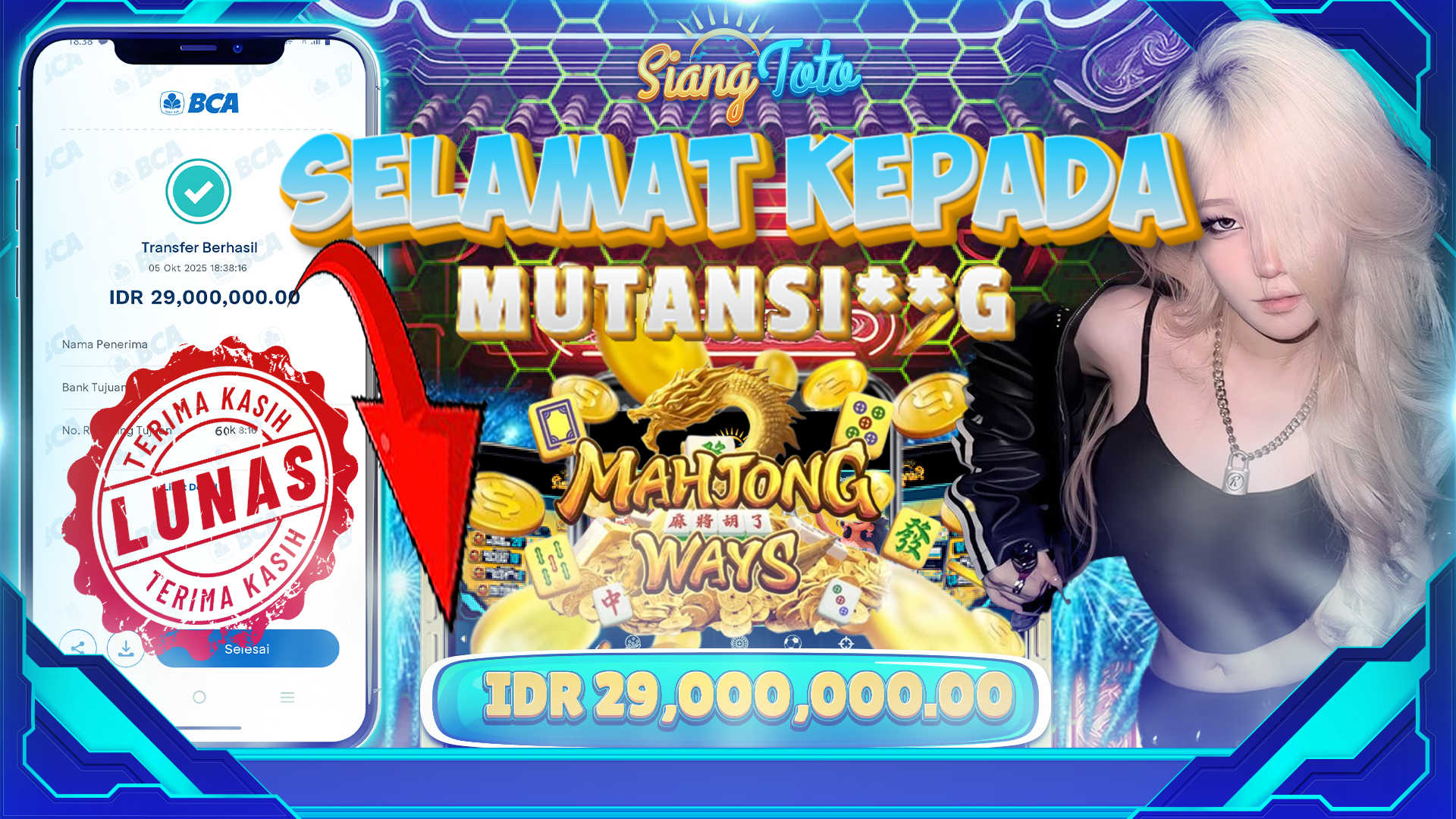 BUKTI MENANG SIANGTOTO