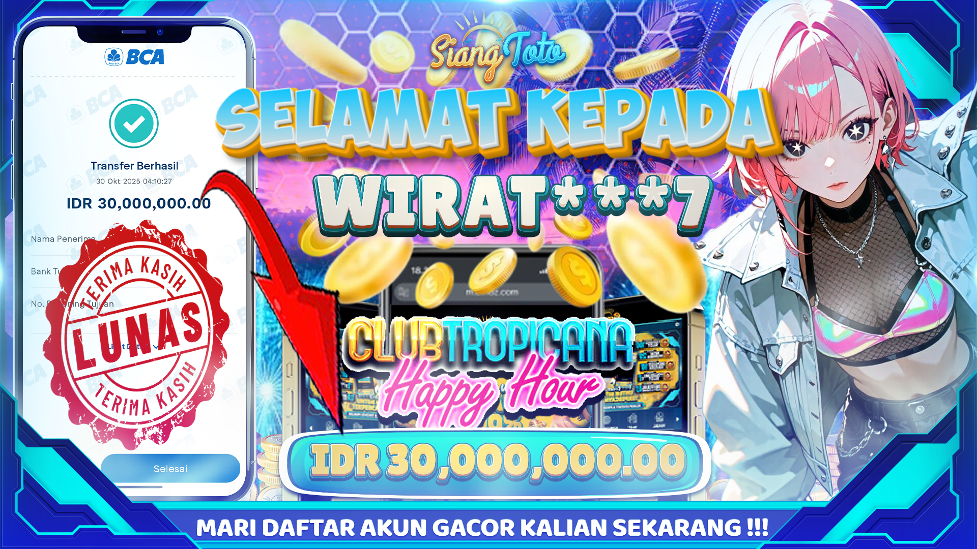 BUKTI MENANG SIANGTOTO