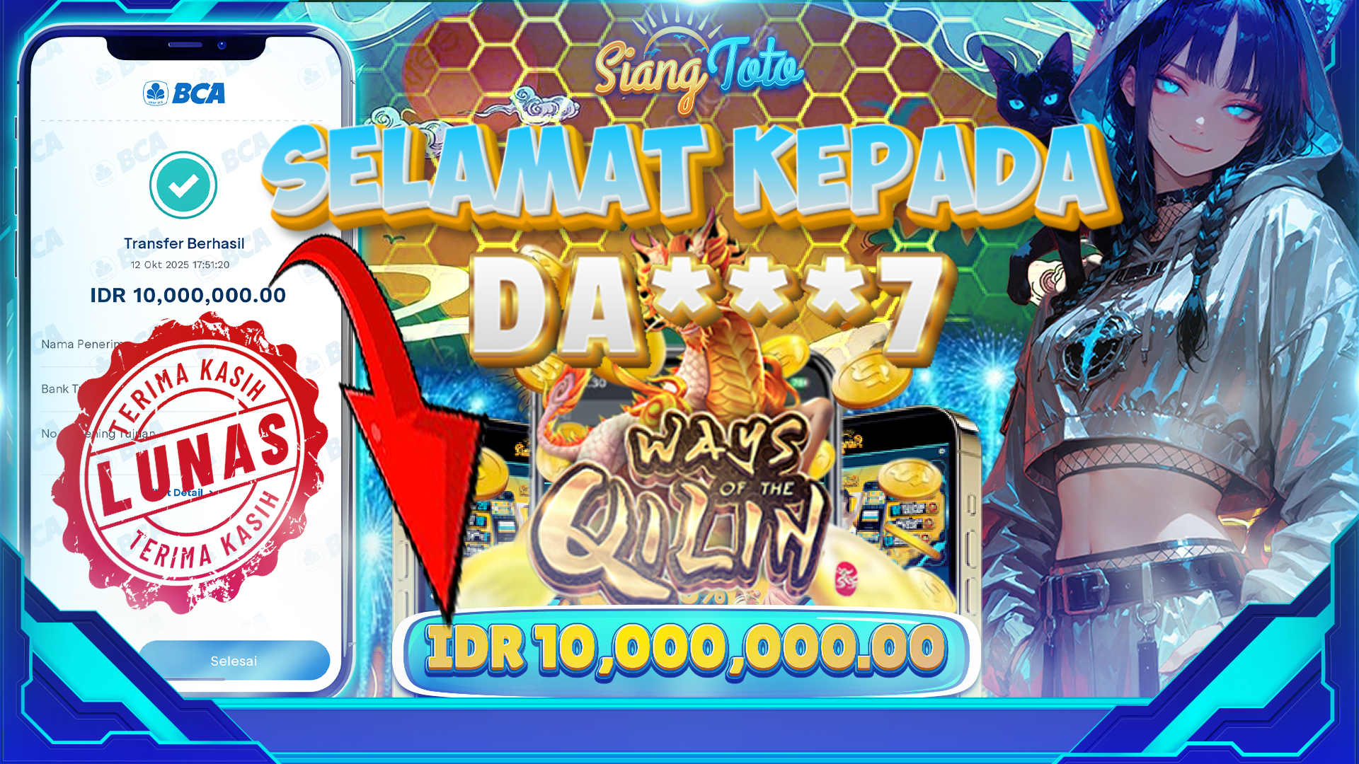 BUKTI MENANG SIANGTOTO